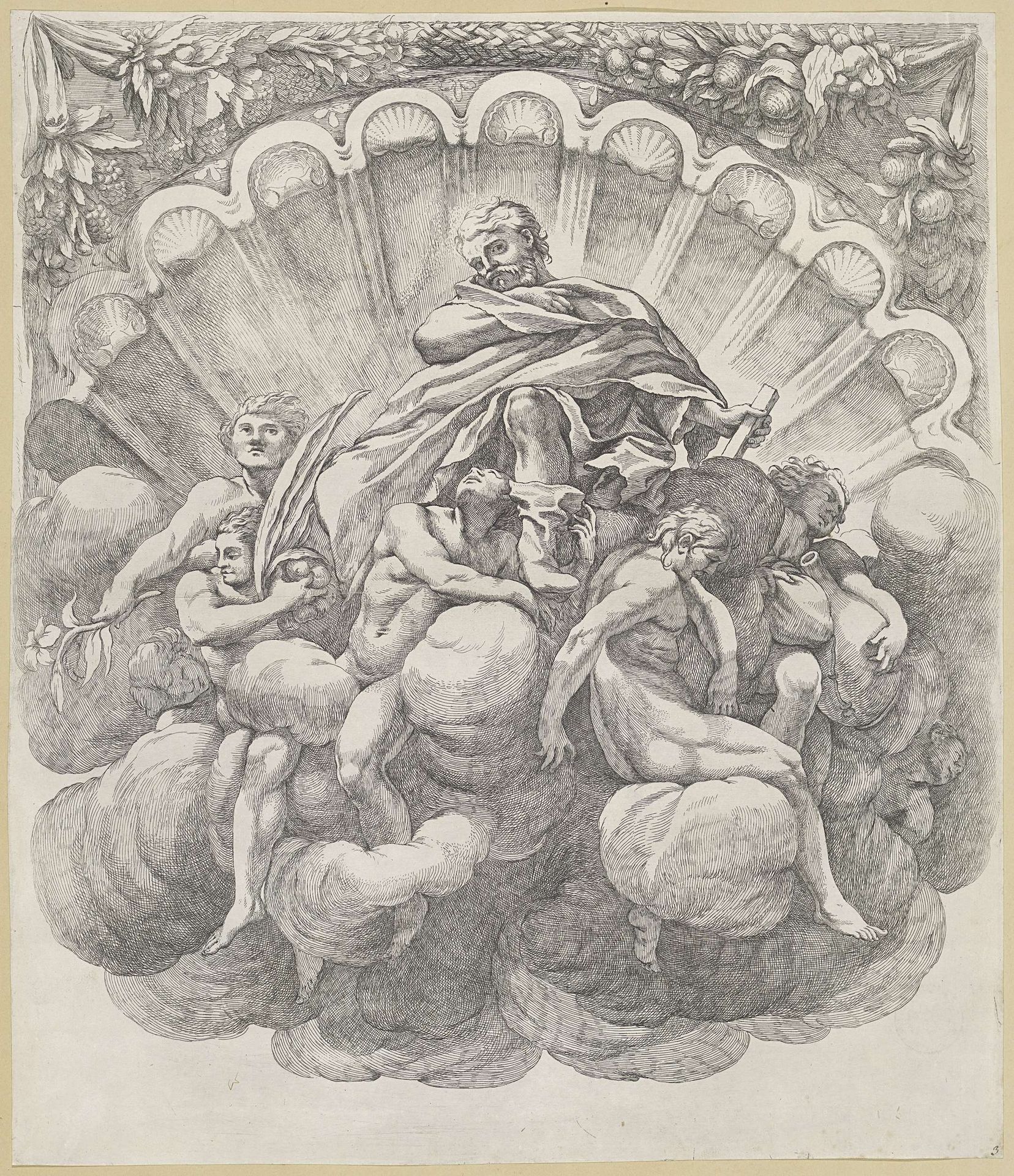 Heilige met zeven engelen by Giovanni Battista Vanni
