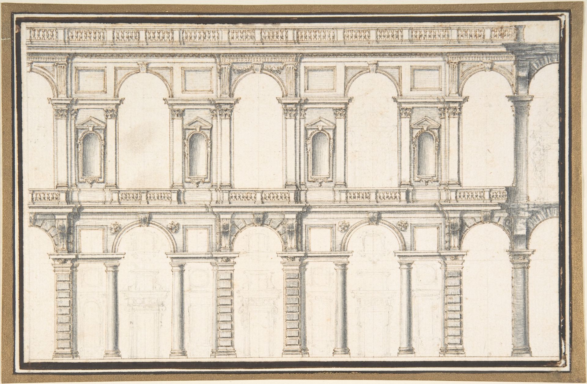 Design for a Facade (unfinished) by Anonymous
