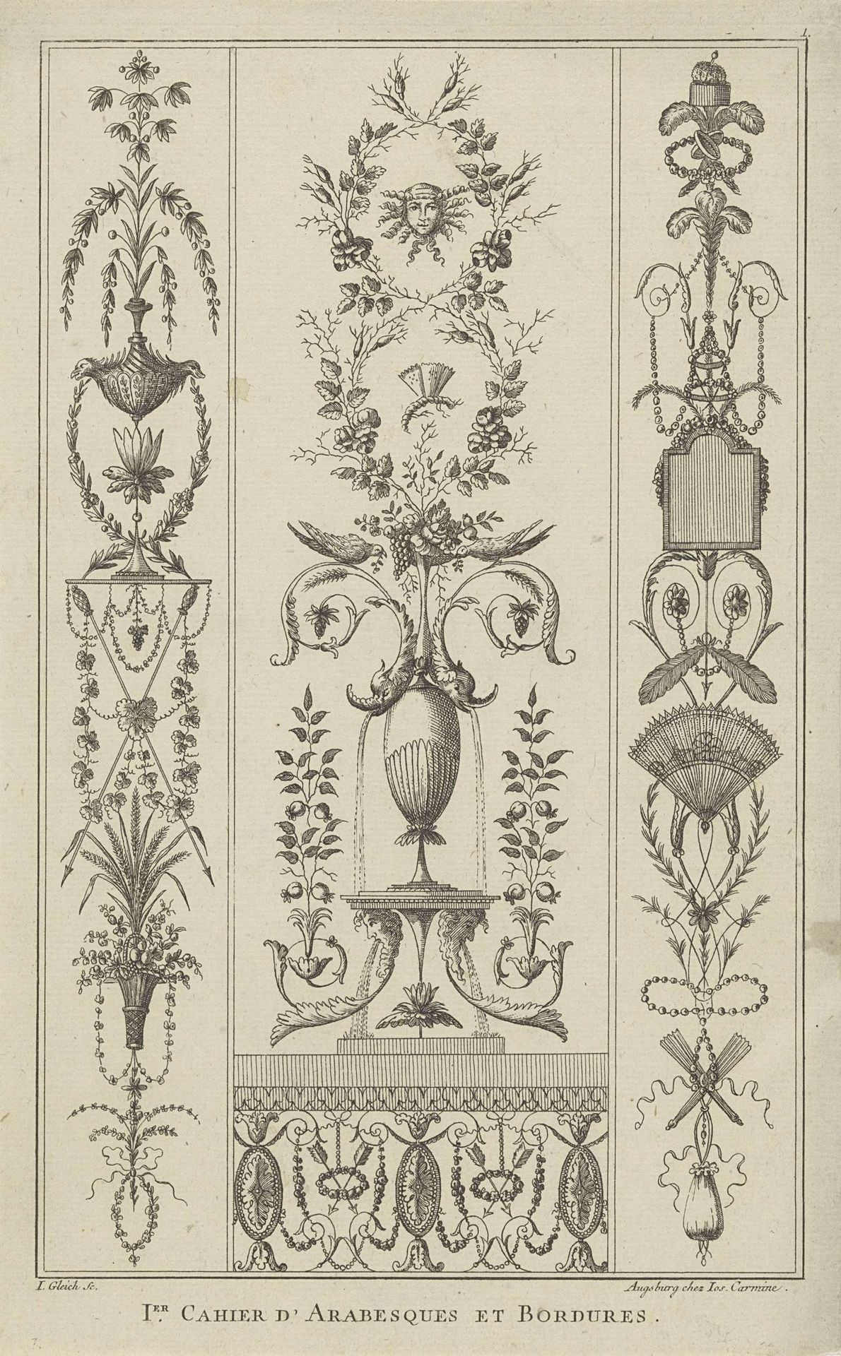 Arabesken met fontein by Joseph Gleich