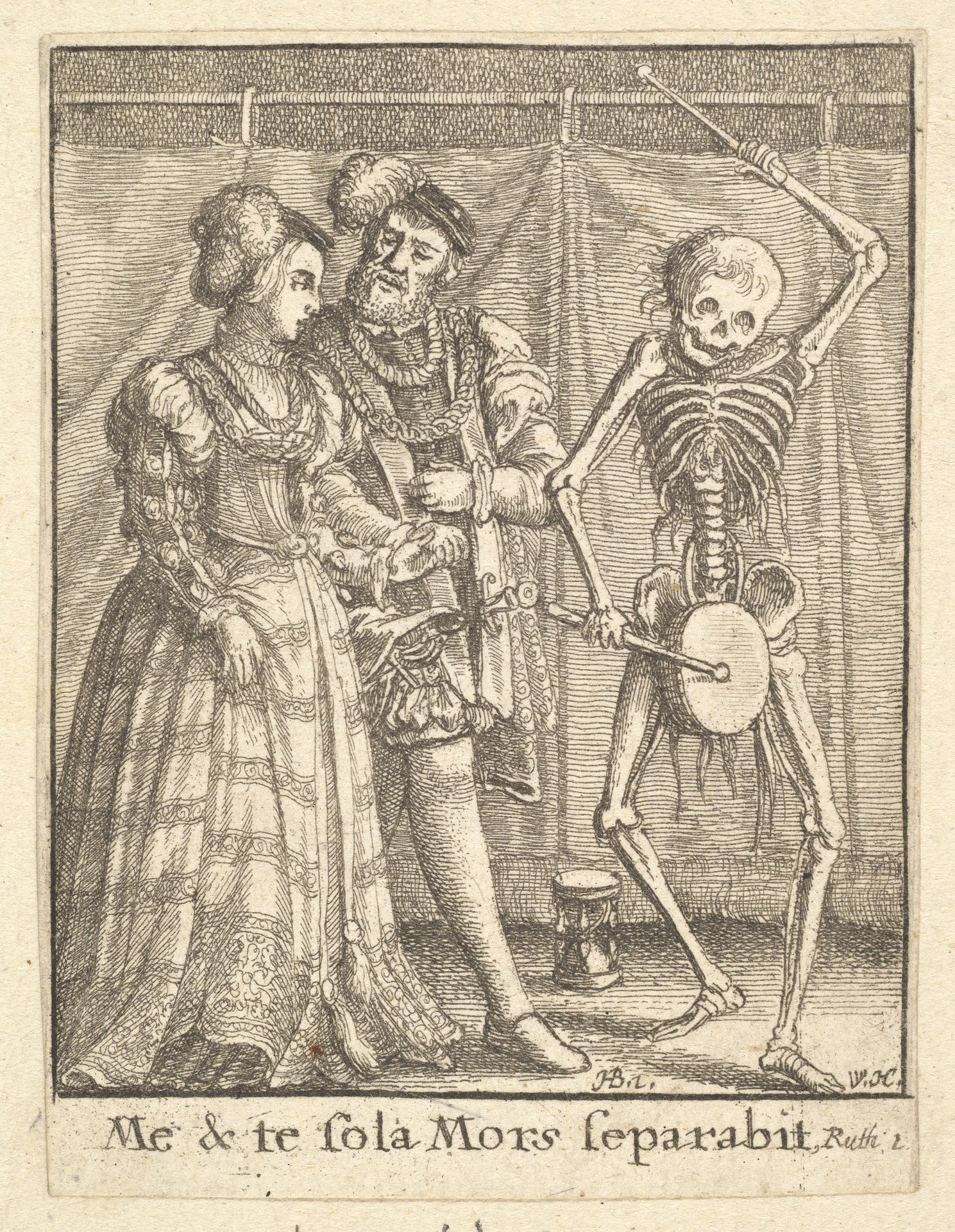 Bridal pair, from the Dance of Death by Wenceslaus Hollar