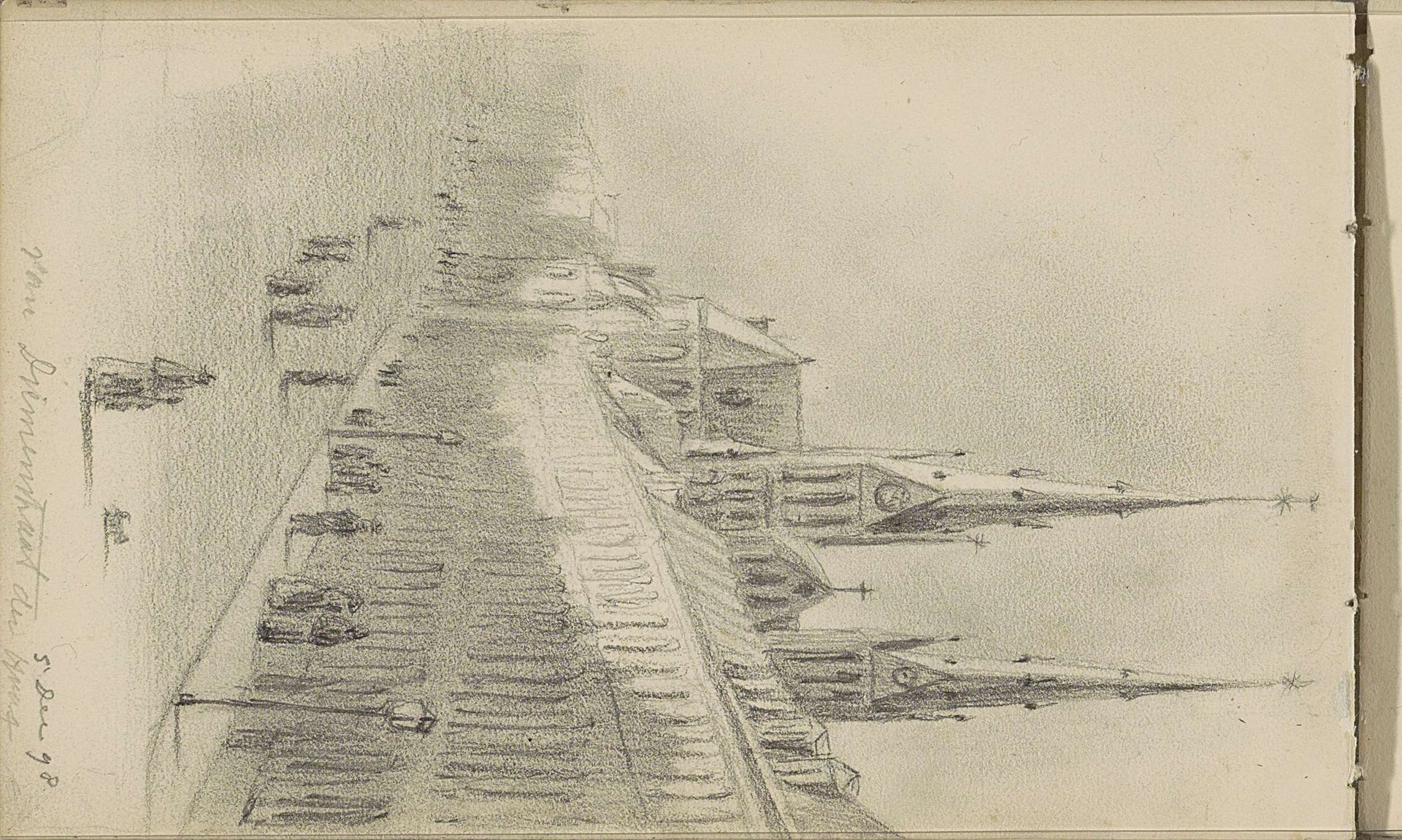 Van Diemenstraat met uitzicht op de Elandkerk te Den Haag by Anna Catharina Maria van Eeghen