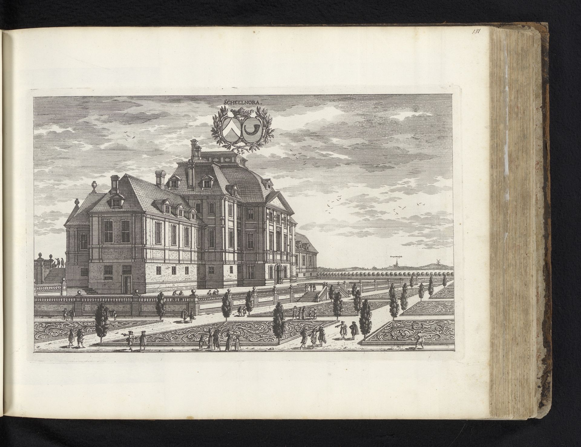 Gezicht op landgoed Sköldnora by Willem Swidde