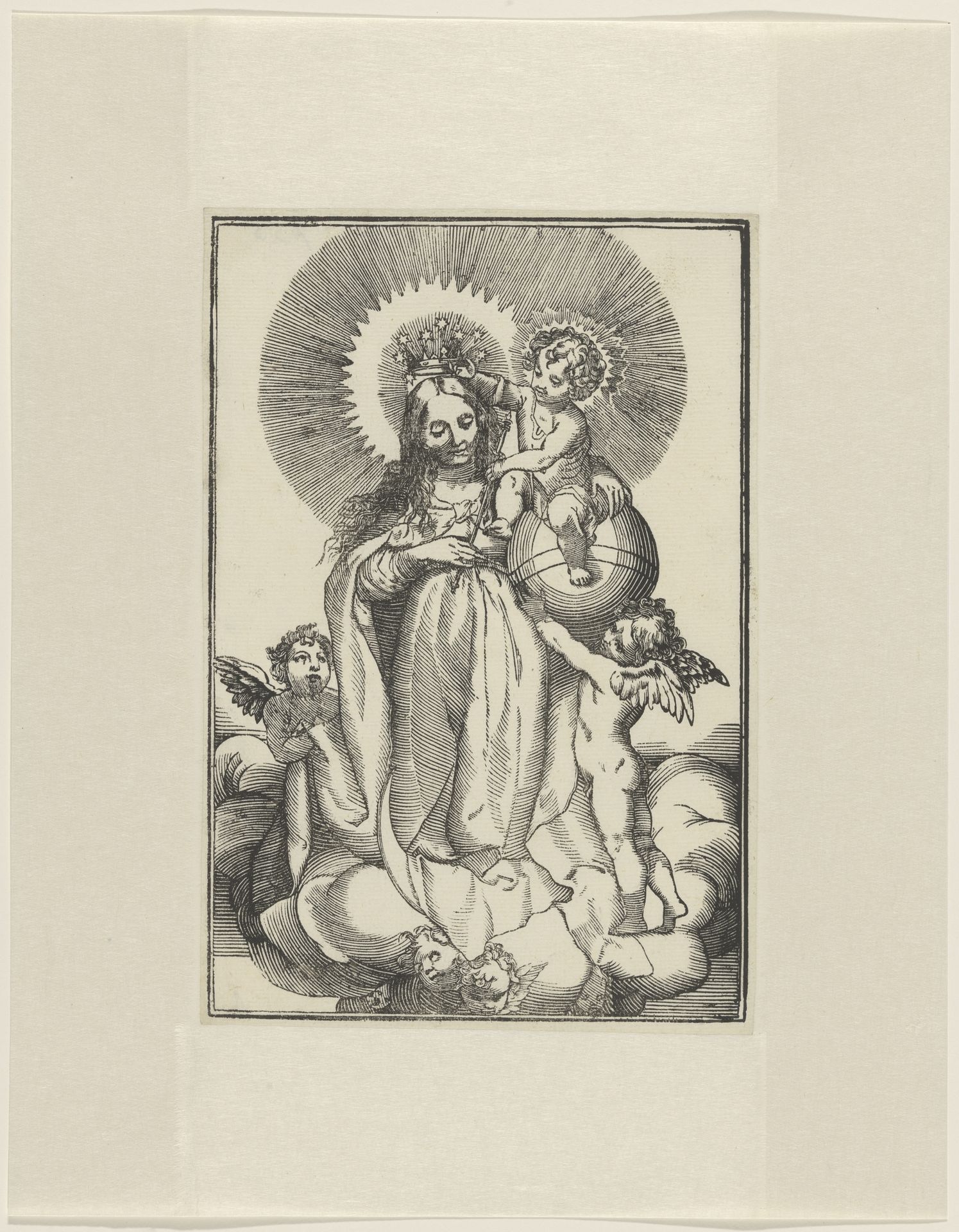 De hemelvaart en kroning van Maria by Giuseppe Scolari