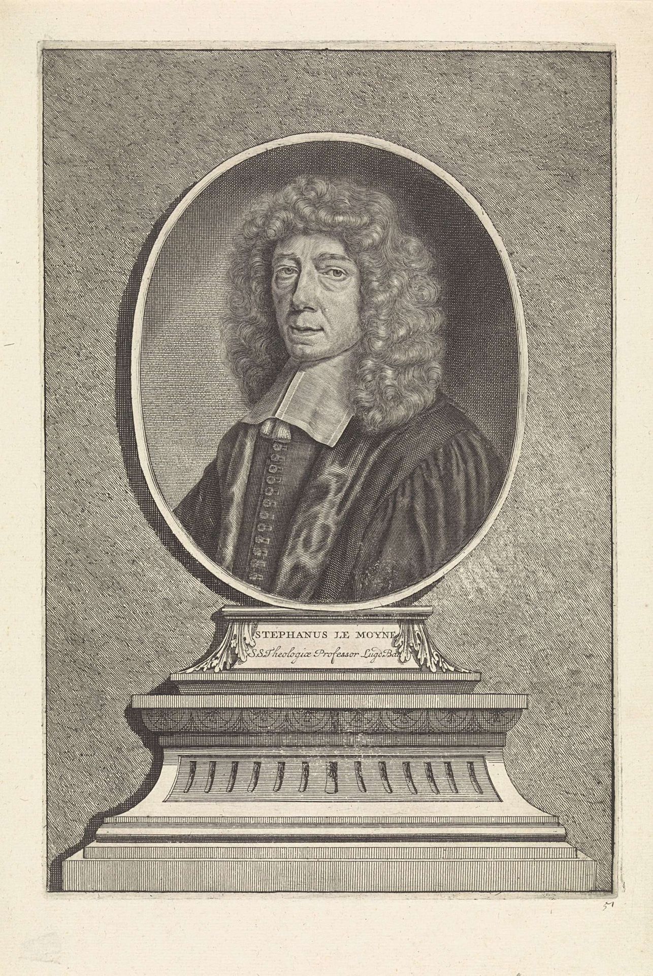 Portret van Etienne le Moine by Anthony van Zijlvelt