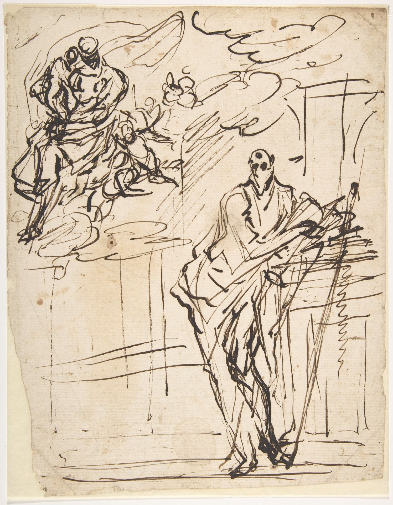 Virgin and Child Appearing to Saint Paul by Micco Spadaro (Domenico Gargiulo)