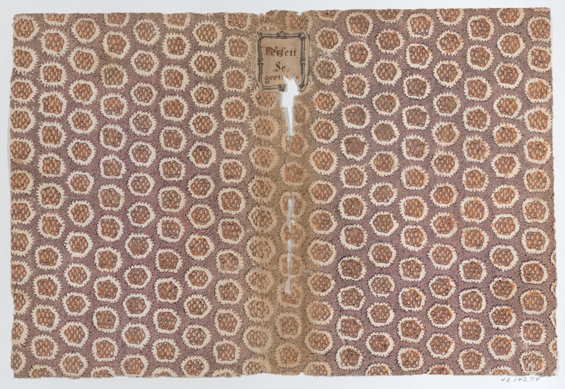 Book cover with overall circular pattern by Anonymous