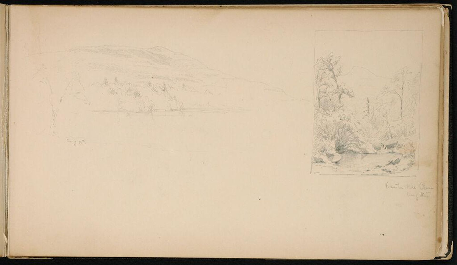Kauterskill Clove, New York (recto and verso) by Sanford Robinson Gifford