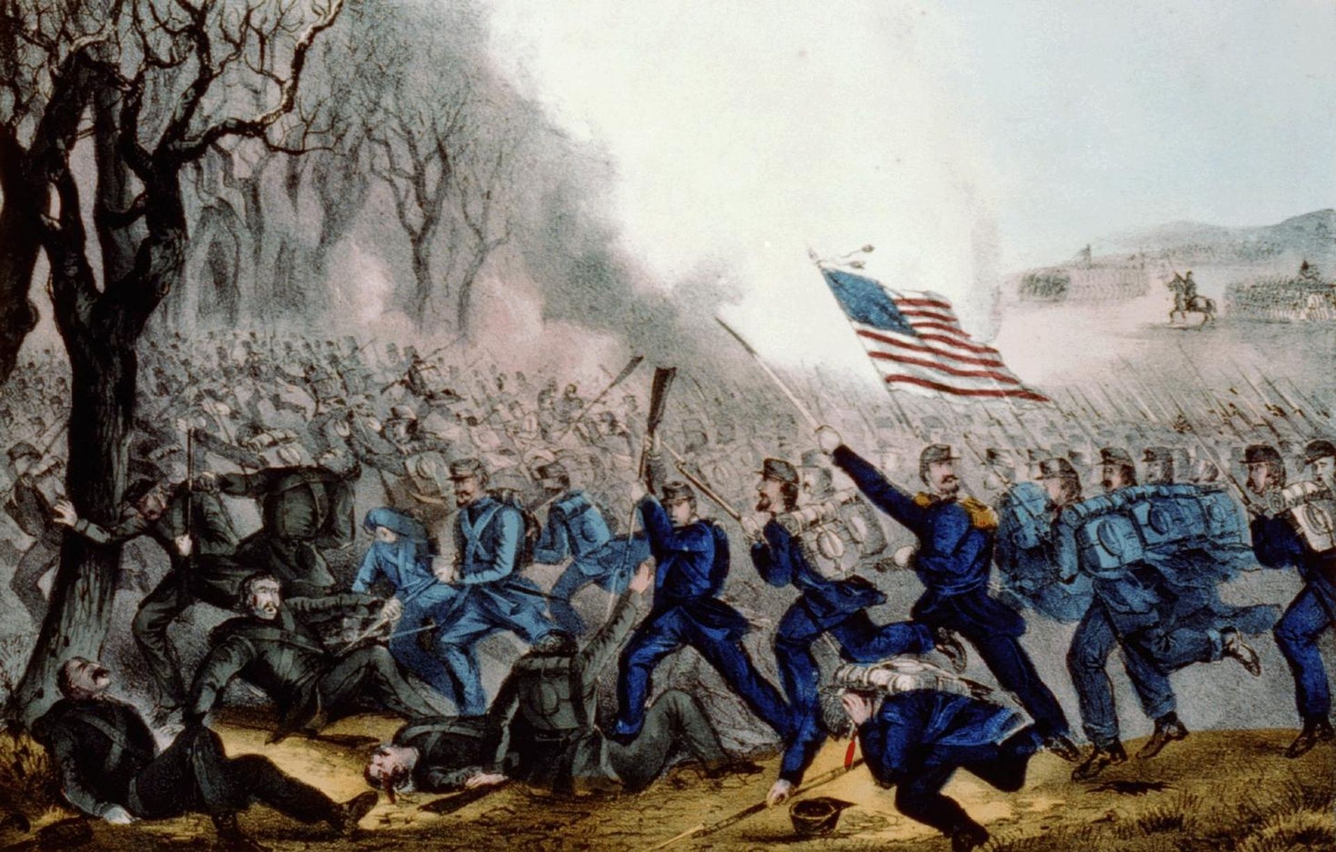 Battle of Mill Spring, Ky. Jan 19th 1862 by Currier and Ives