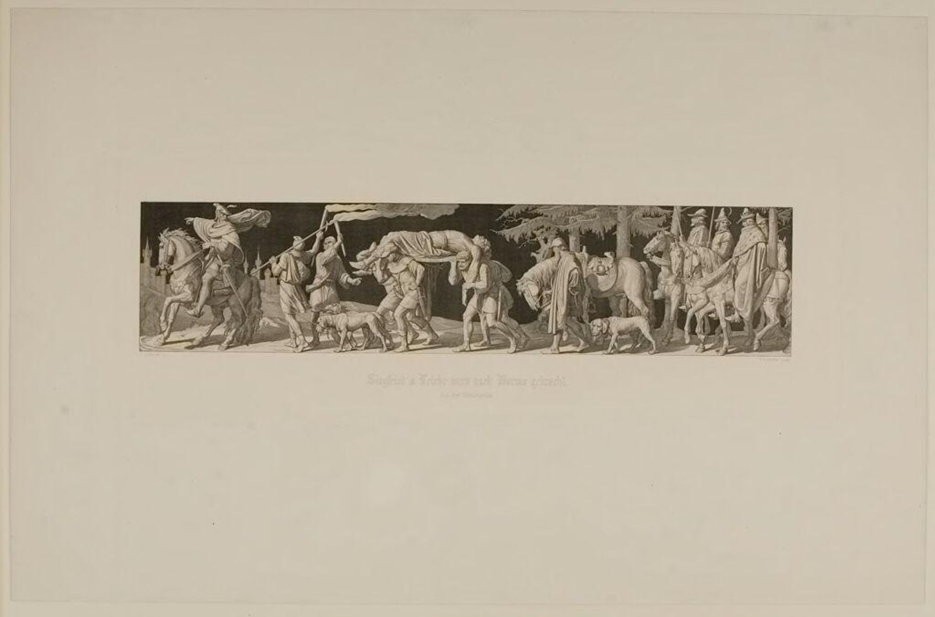 Siegfried's Corpse Brought to Worms by Carl Hermann Theodor Langer