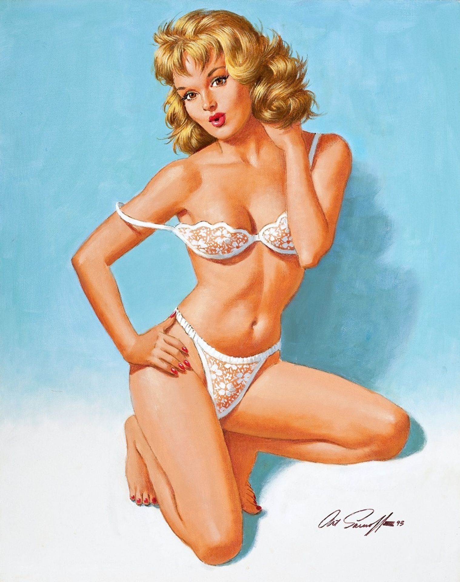 Pin-Up in Lace by Arthur Saron Sarnoff
