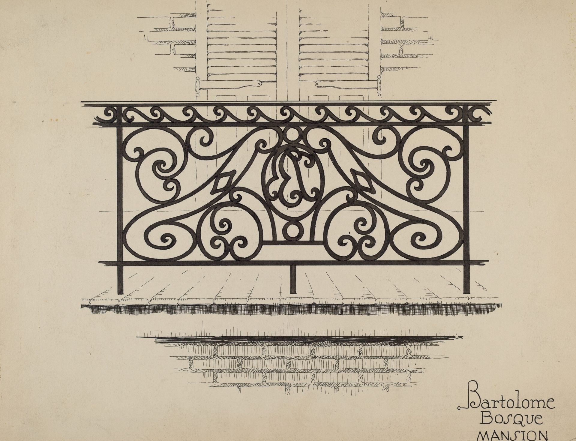 Wrought Iron Railing by Thomas Byrne