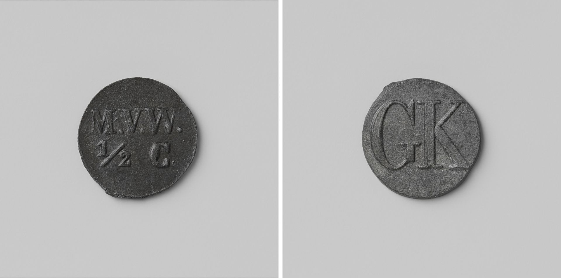 Huismunt geslagen op last van de Maatschappij van Weldadigheid ter waarde van ½ cent, ten behoeve van de Gewone Koloniën by Anonymous