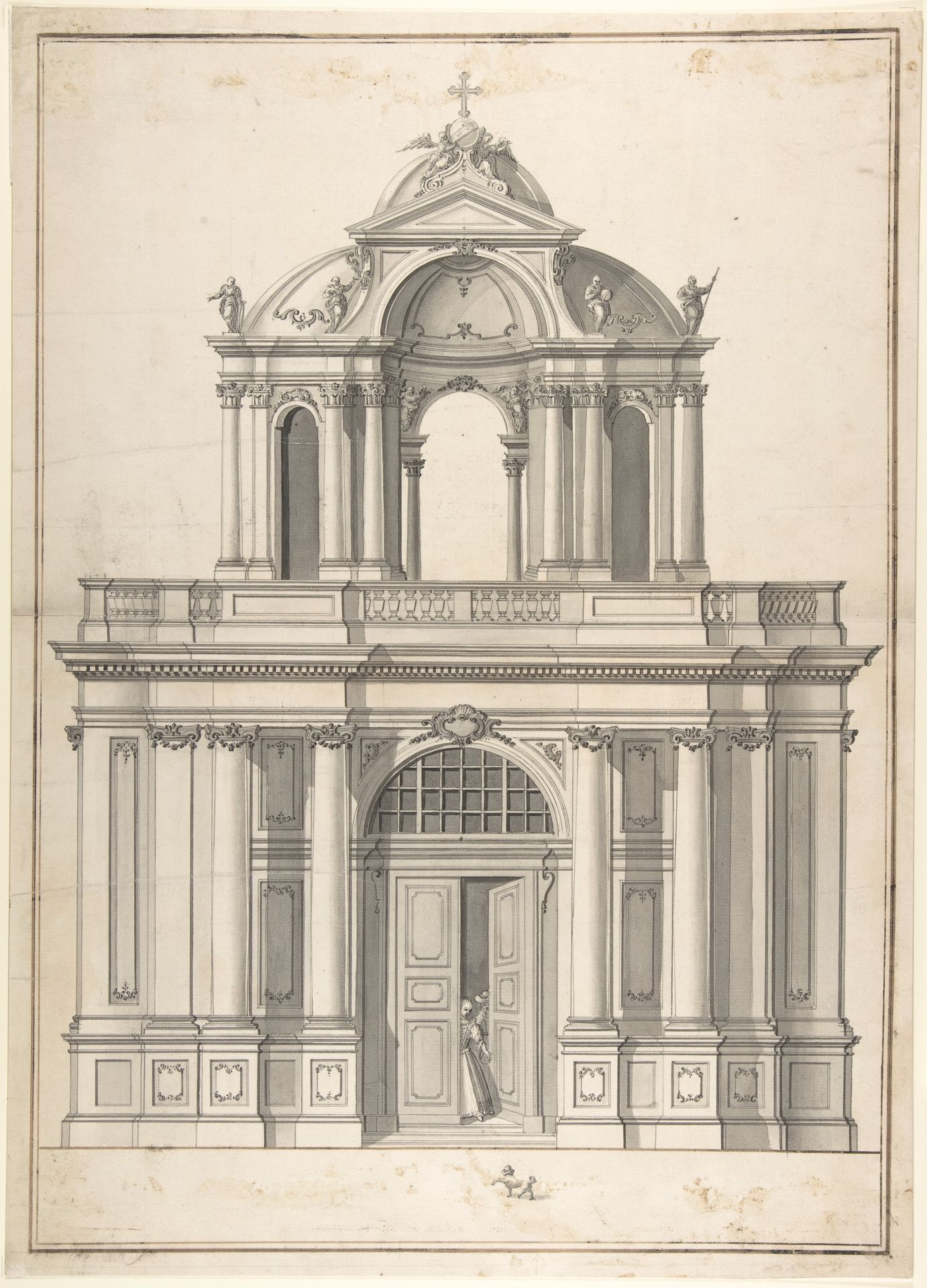 Design for the façade of a building by Anonymous