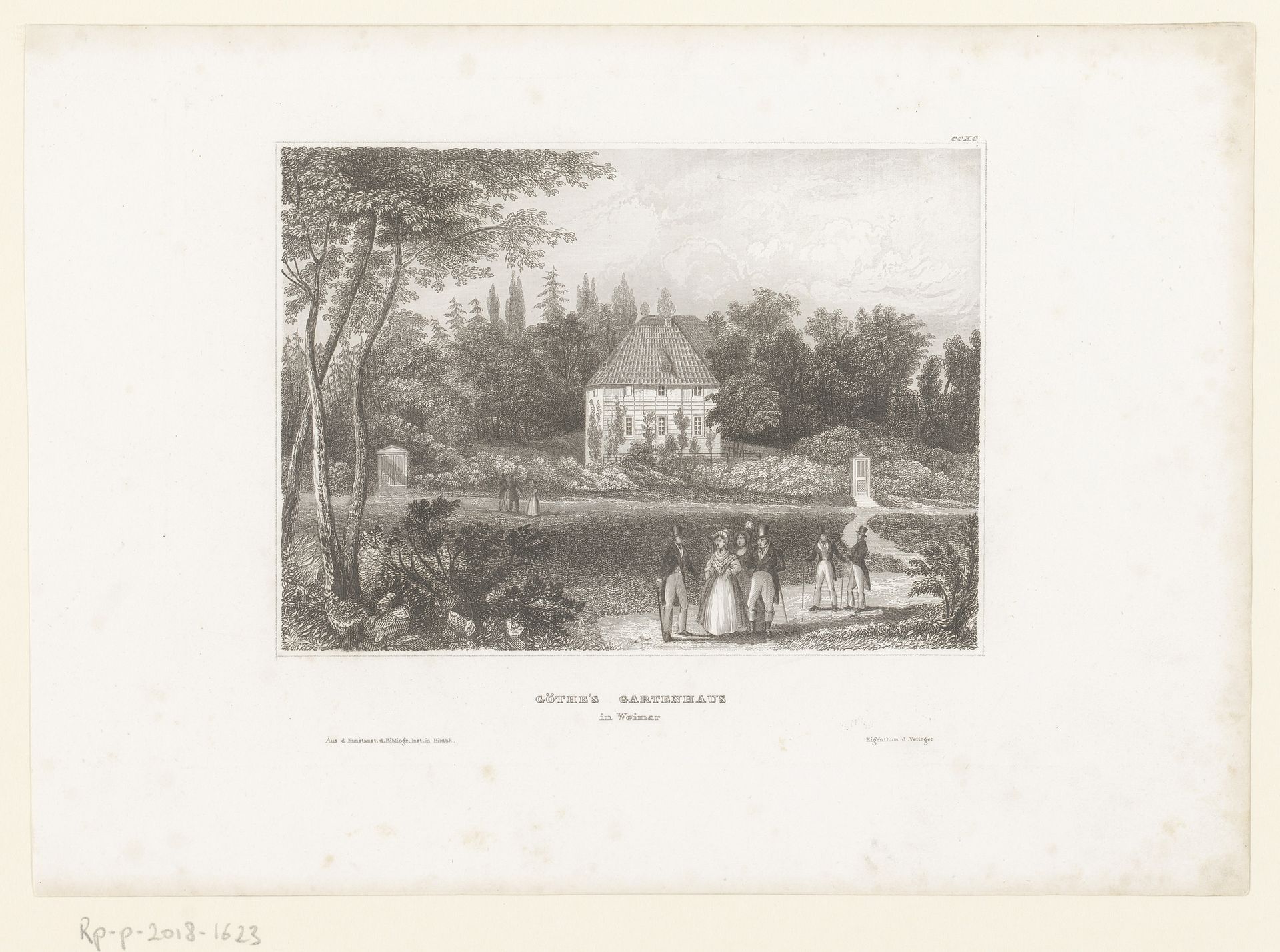 Gezicht op Goethes Gartenhaus, te Weimar by Anonymous