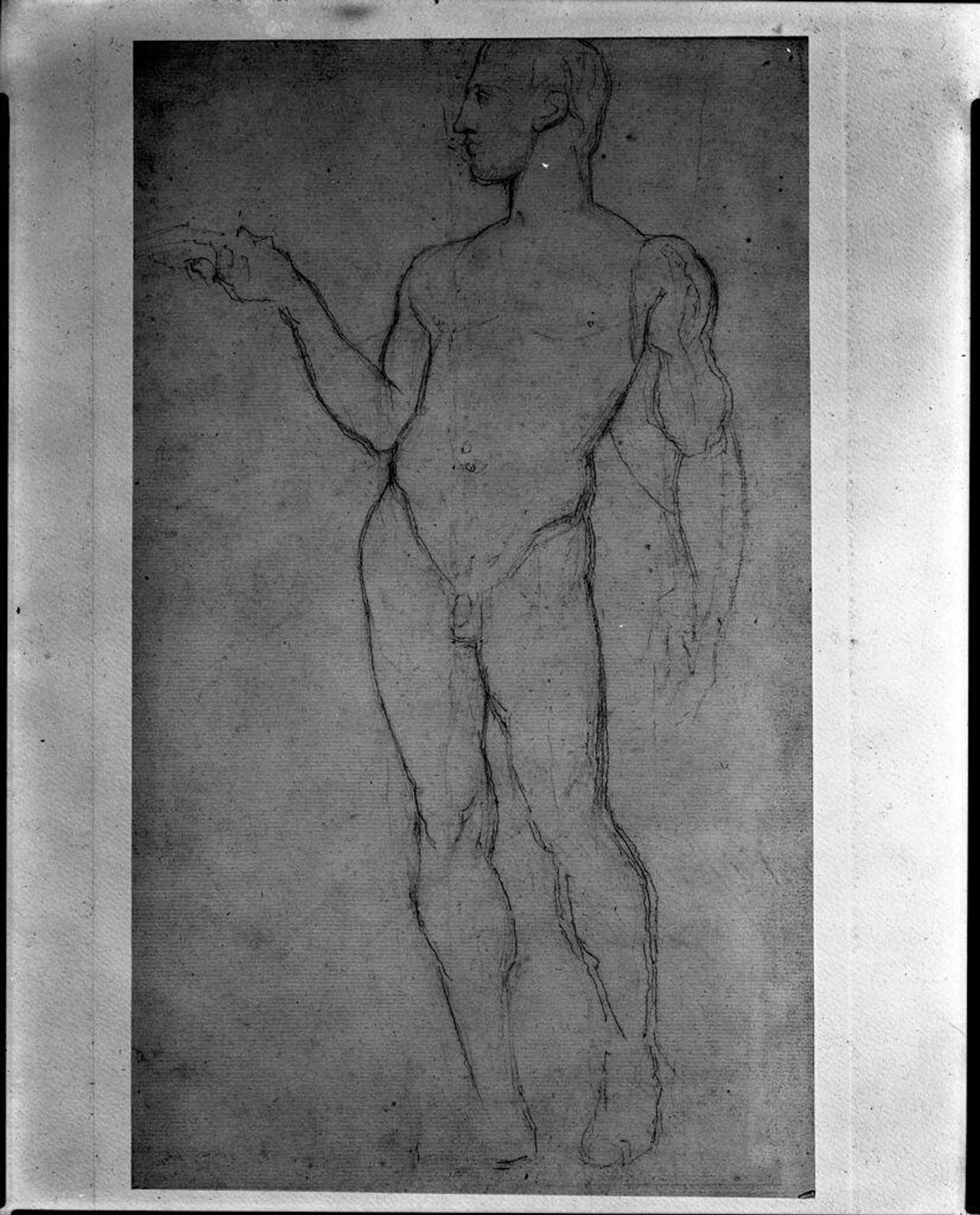 Male Nude, for Alexander the Great, after Ingres by Georges Seurat