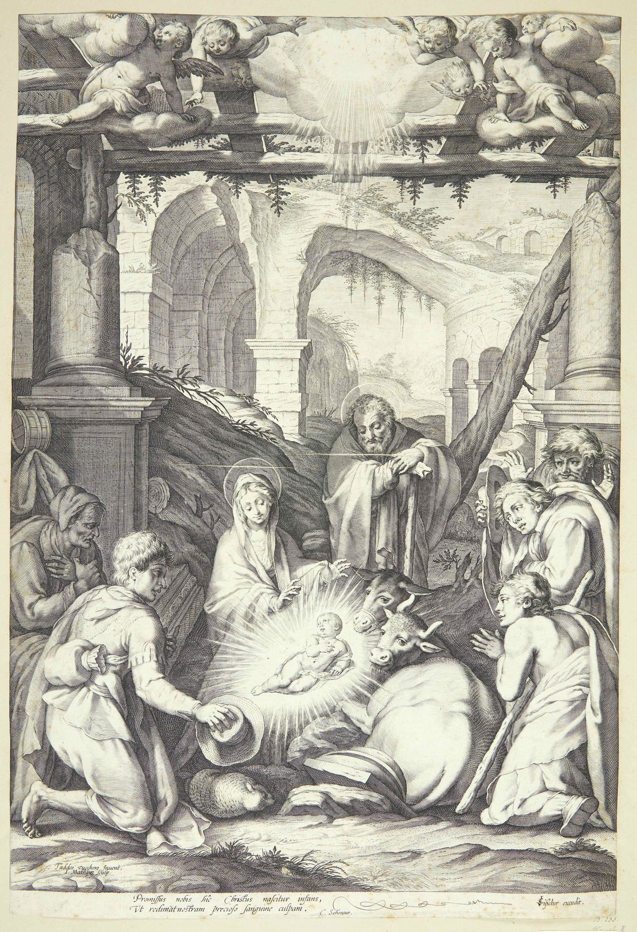 Hyrdernes tilbedelse by Jacob Matham