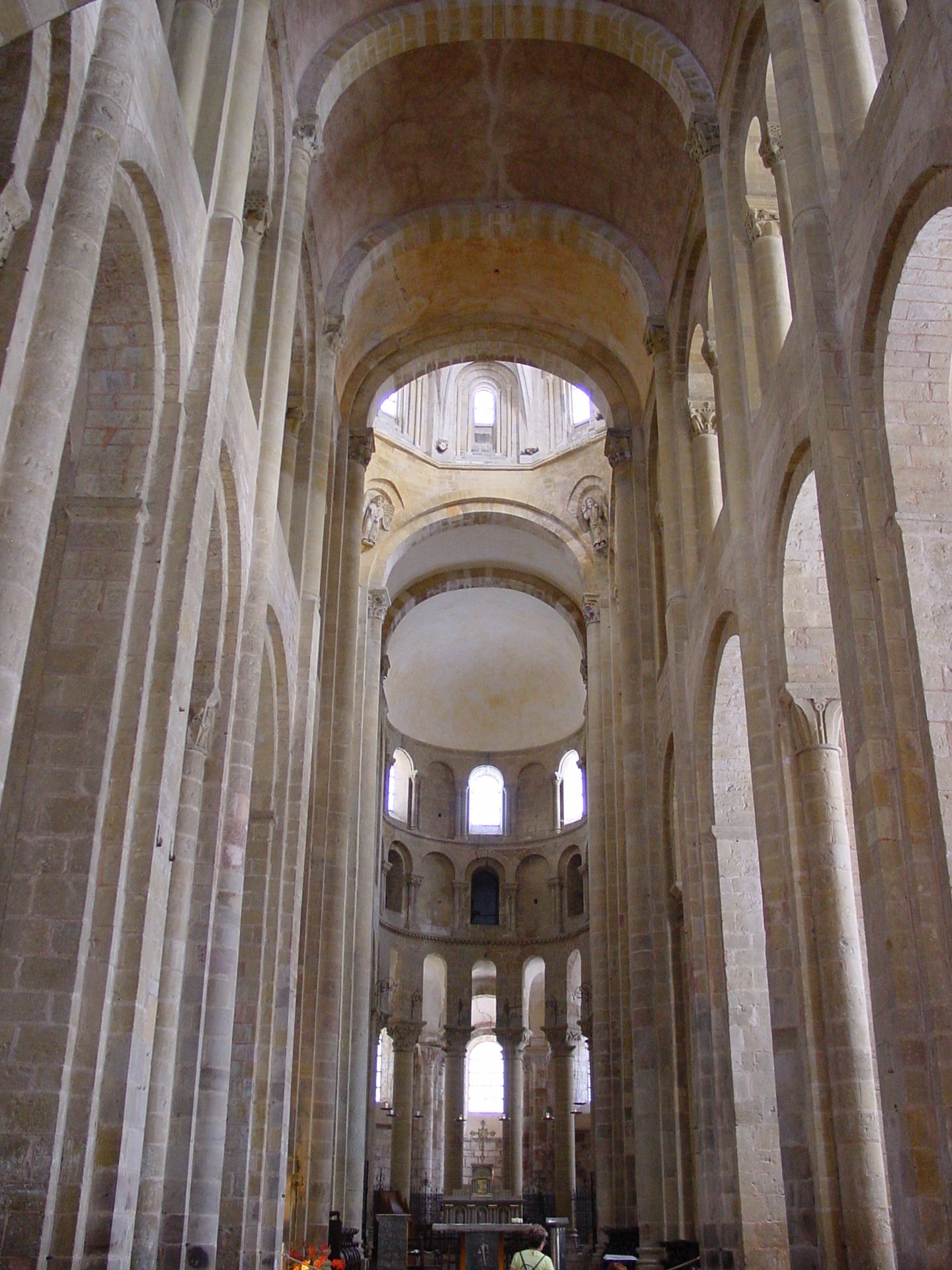 The Nave, Abbey Church of Saint Foy, Conques, France by Romanesque Architecture