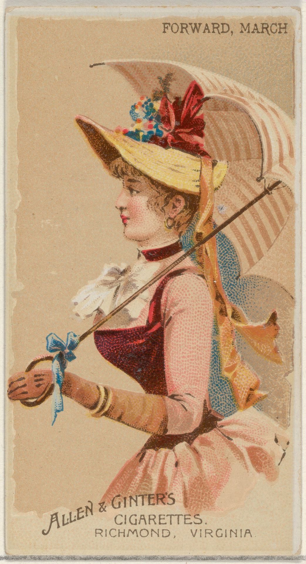 Forward, March, from the Parasol Drills series (N18) for Allen & Ginter Cigarettes Brands by Allen & Ginter