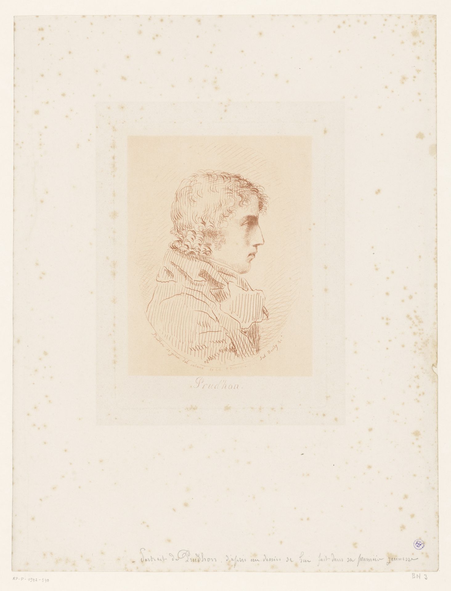 Portret van Pierre Paul Prud'hon by Julien-Léopold Boilly