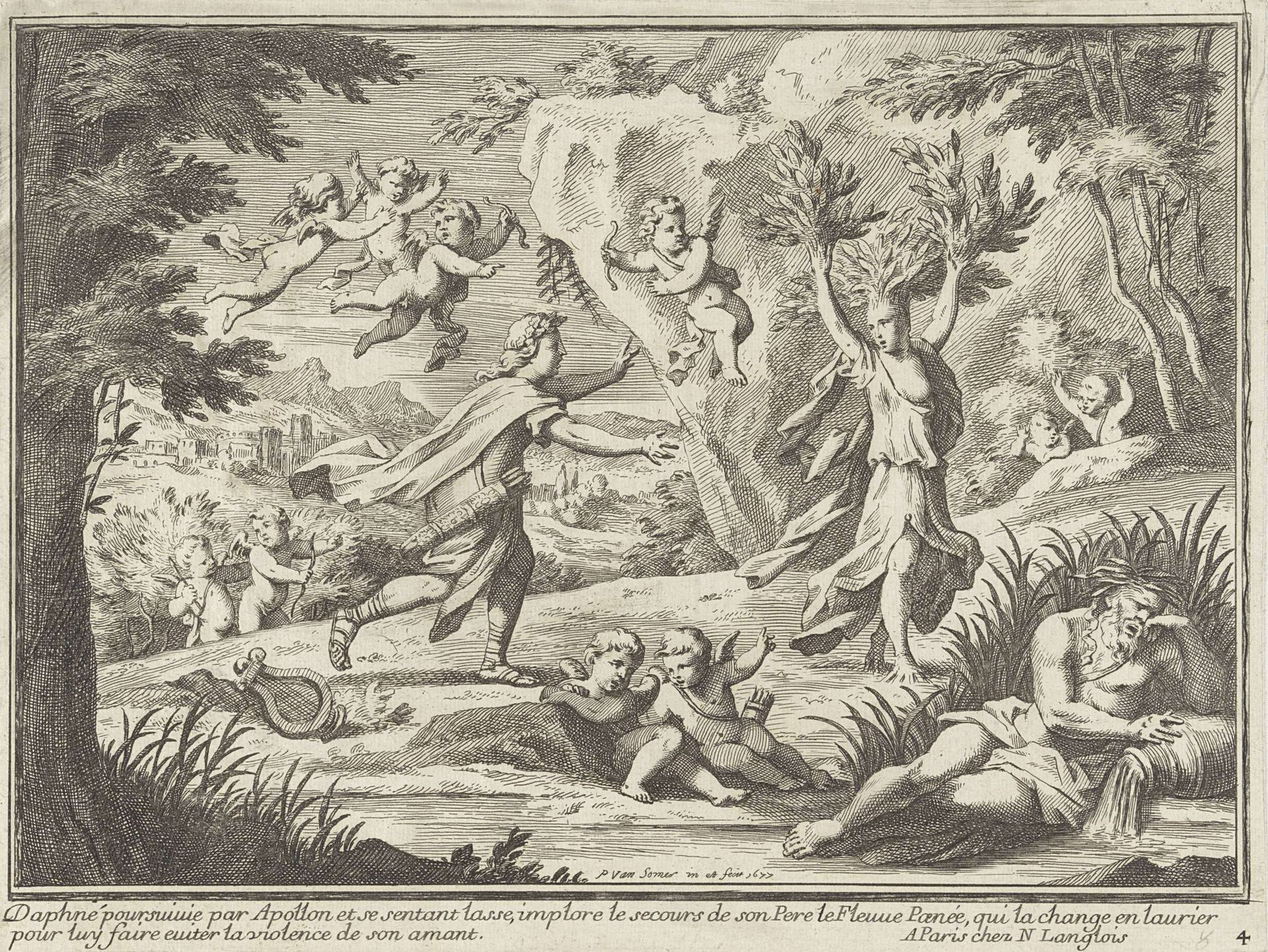 Apollo en Daphne by Paul van (II) Somer