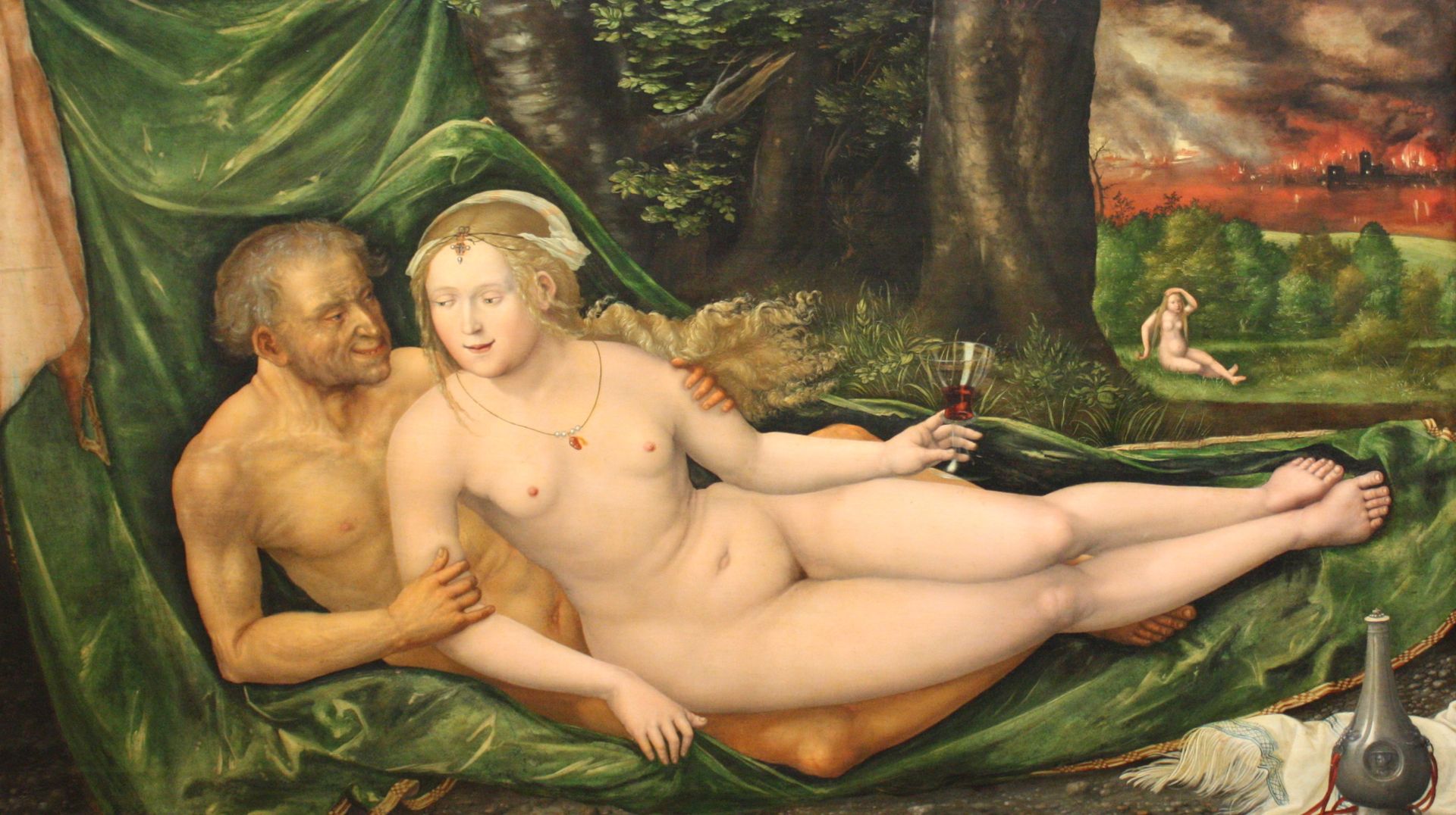 Lot and his daughter by Albrecht Altdorfer