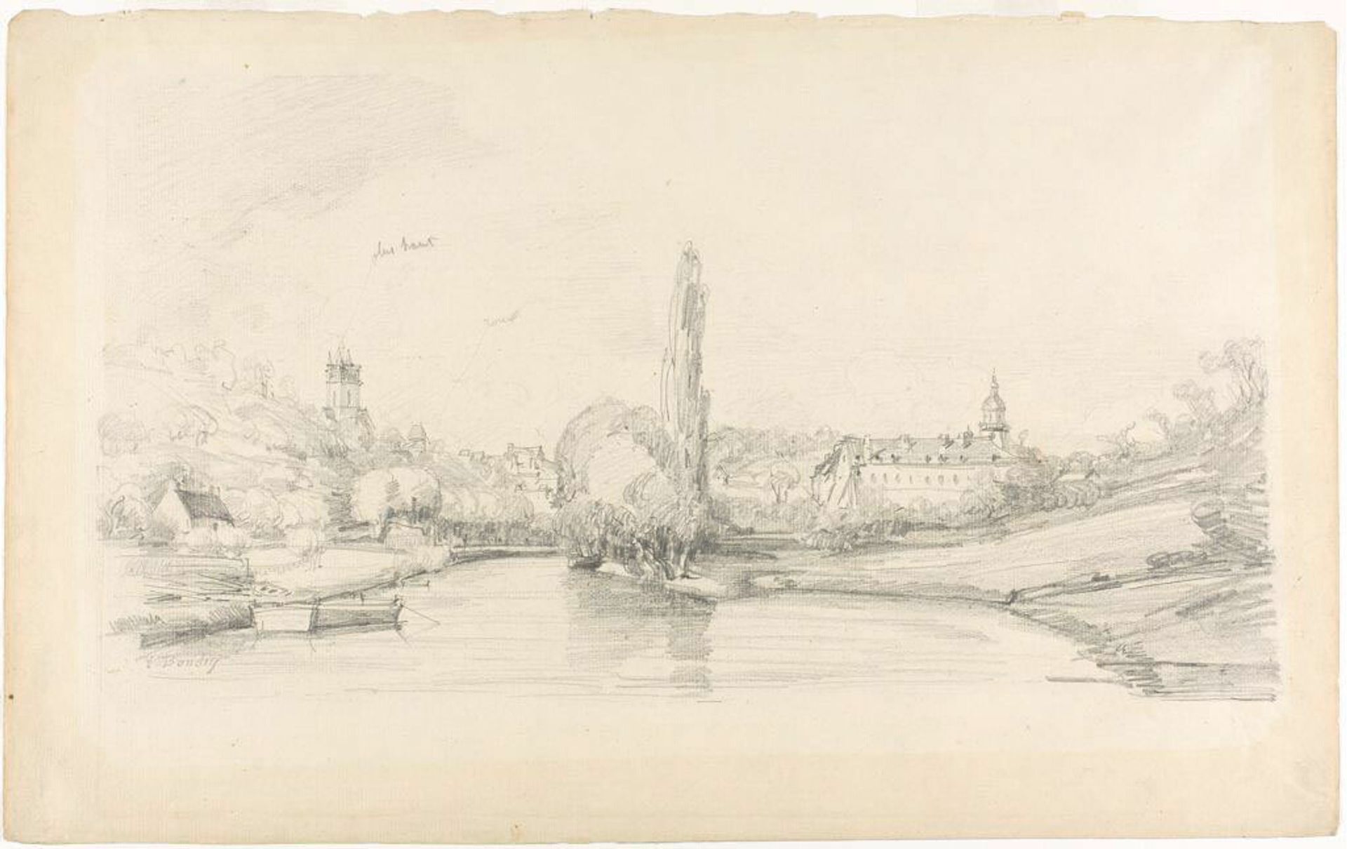 Canal Scene Near Brussels by Eugène Boudin