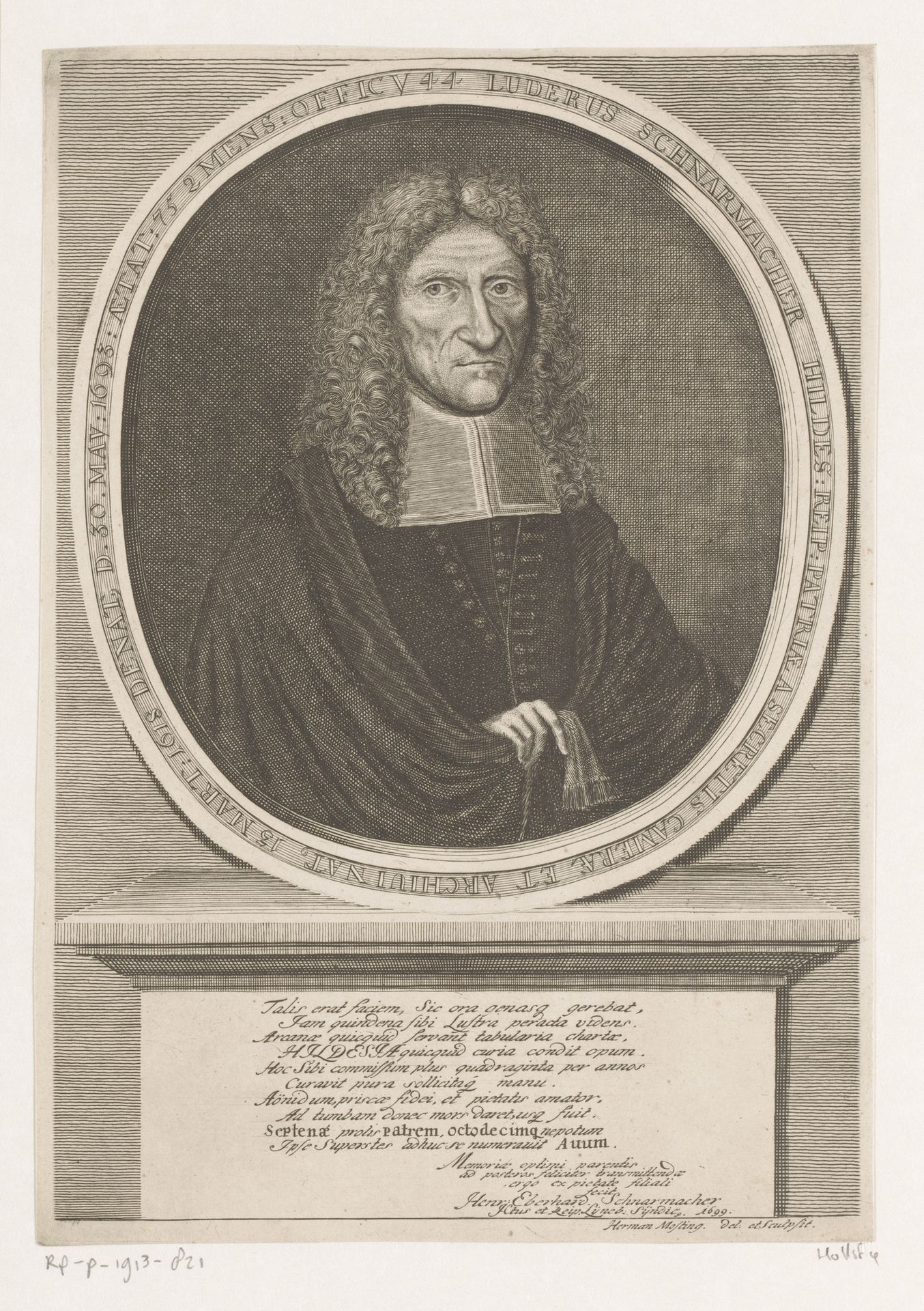Portret van Lüder Schnarmacher by Hermann Mosting