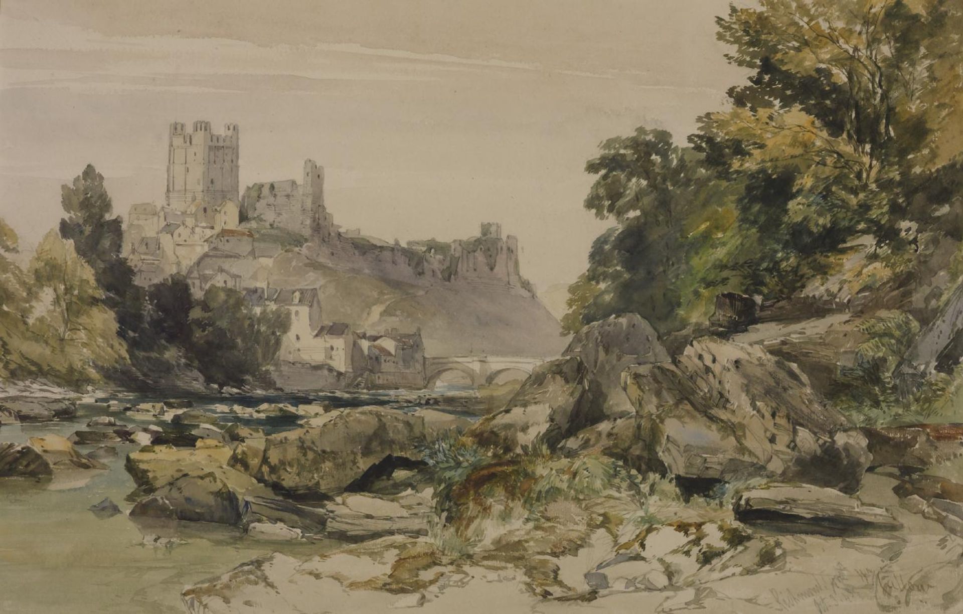Richmond Castle, Yorkshire by William Callow