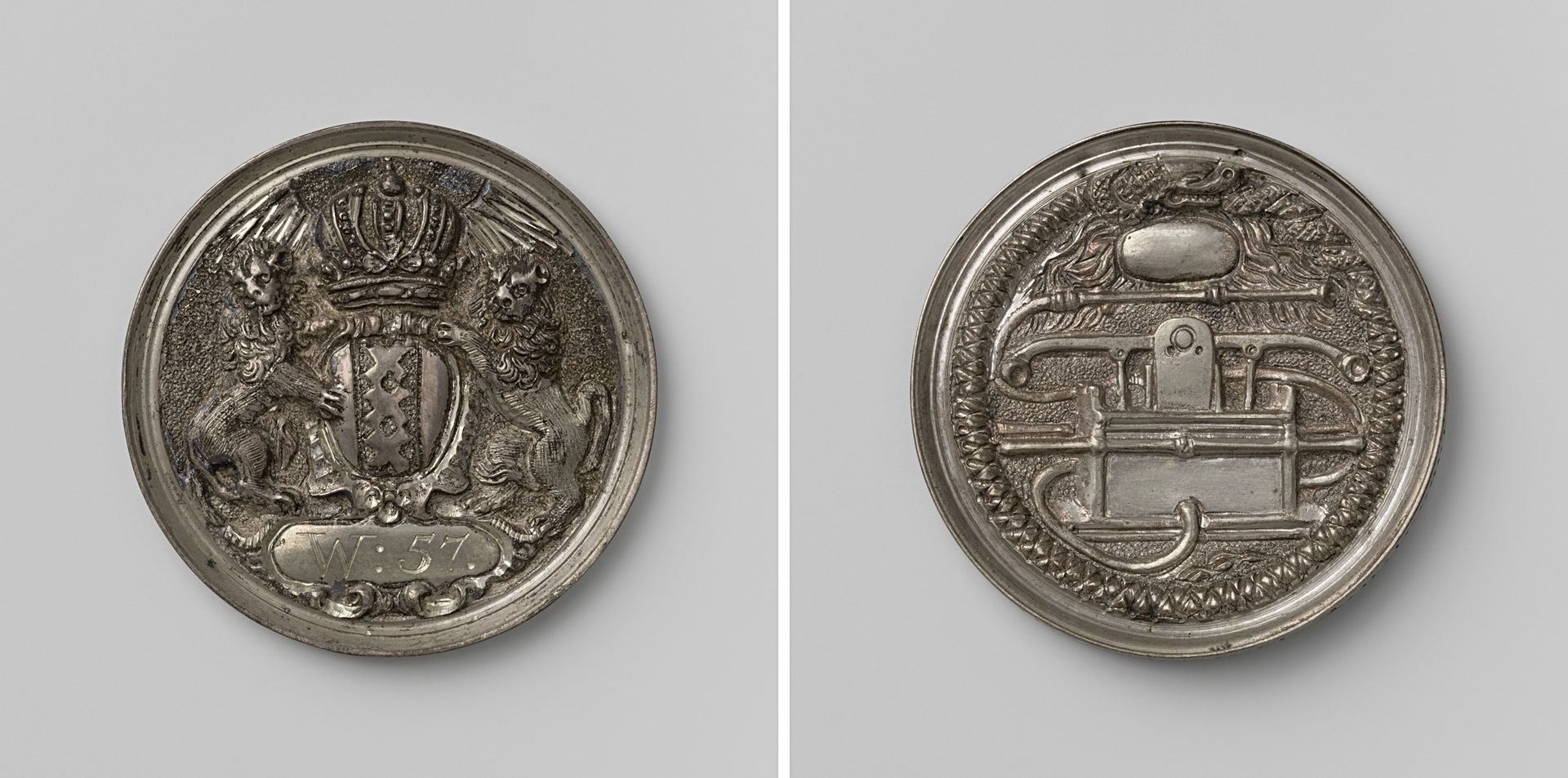 Amsterdam, brandspuitpenning van wijk 57, geslagen ter ere van luitenant Hendrik Asschenbergh by Anonymous