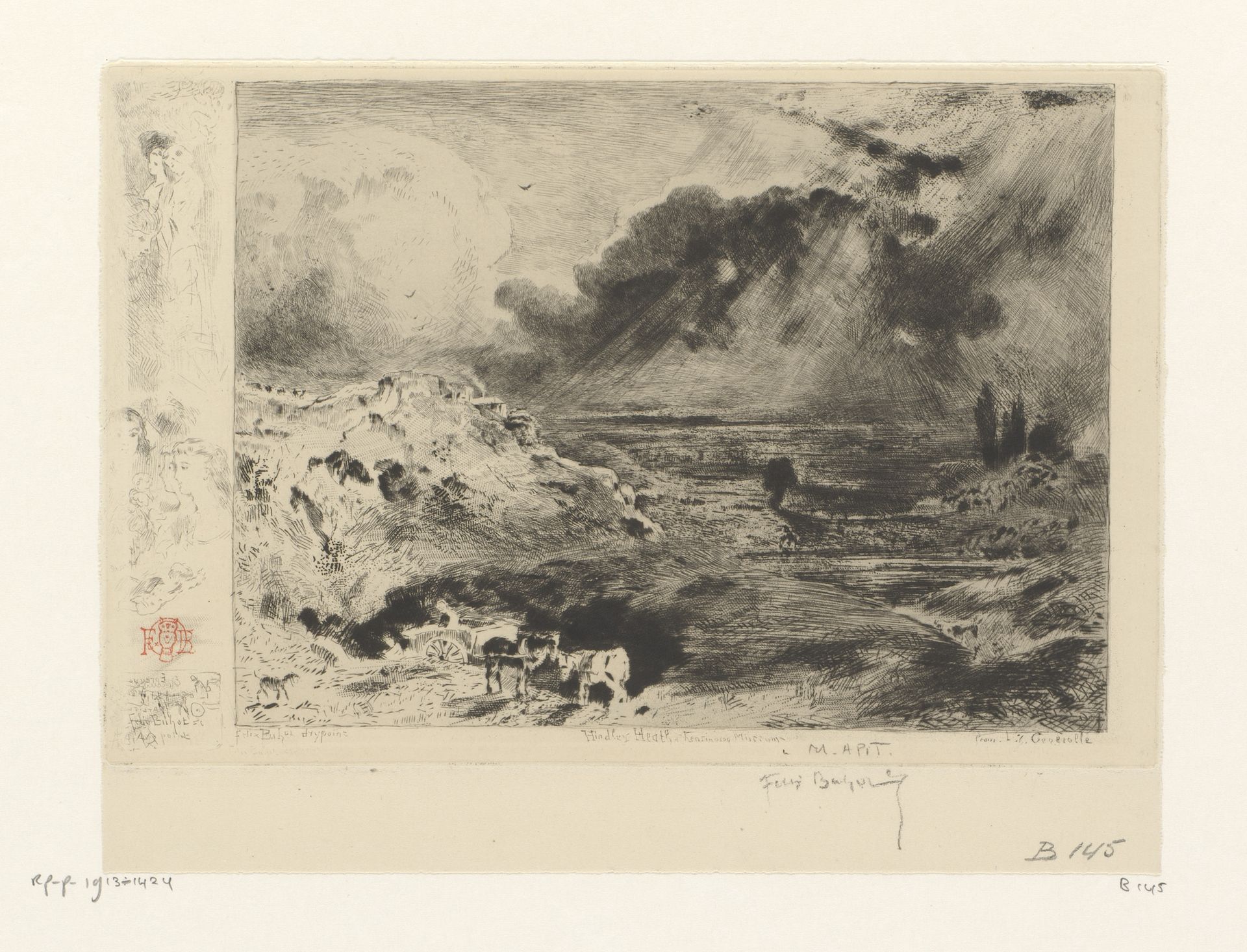 Onweer by Félix Hilaire Buhot