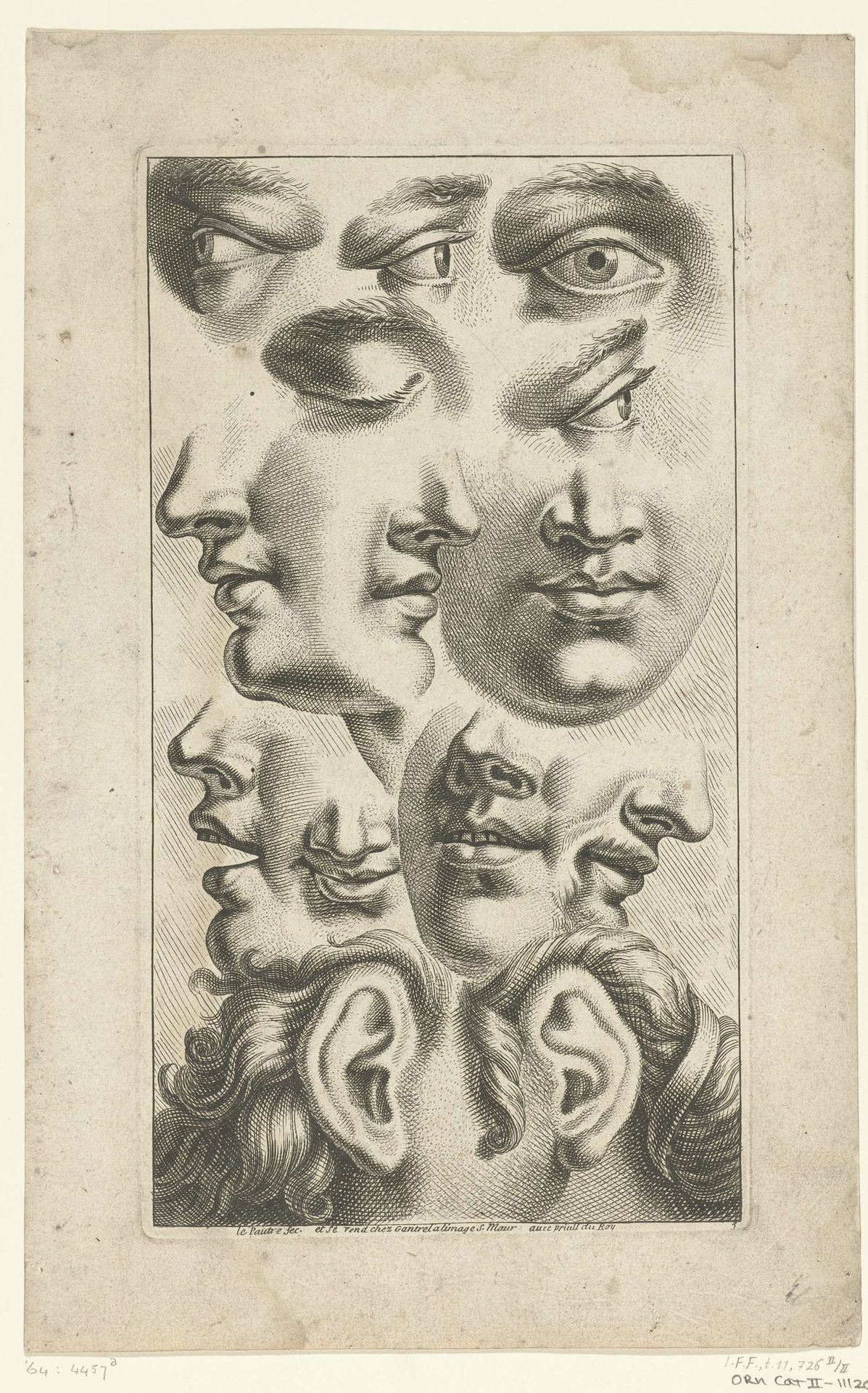 Details van gezichten by Jean Lepautre