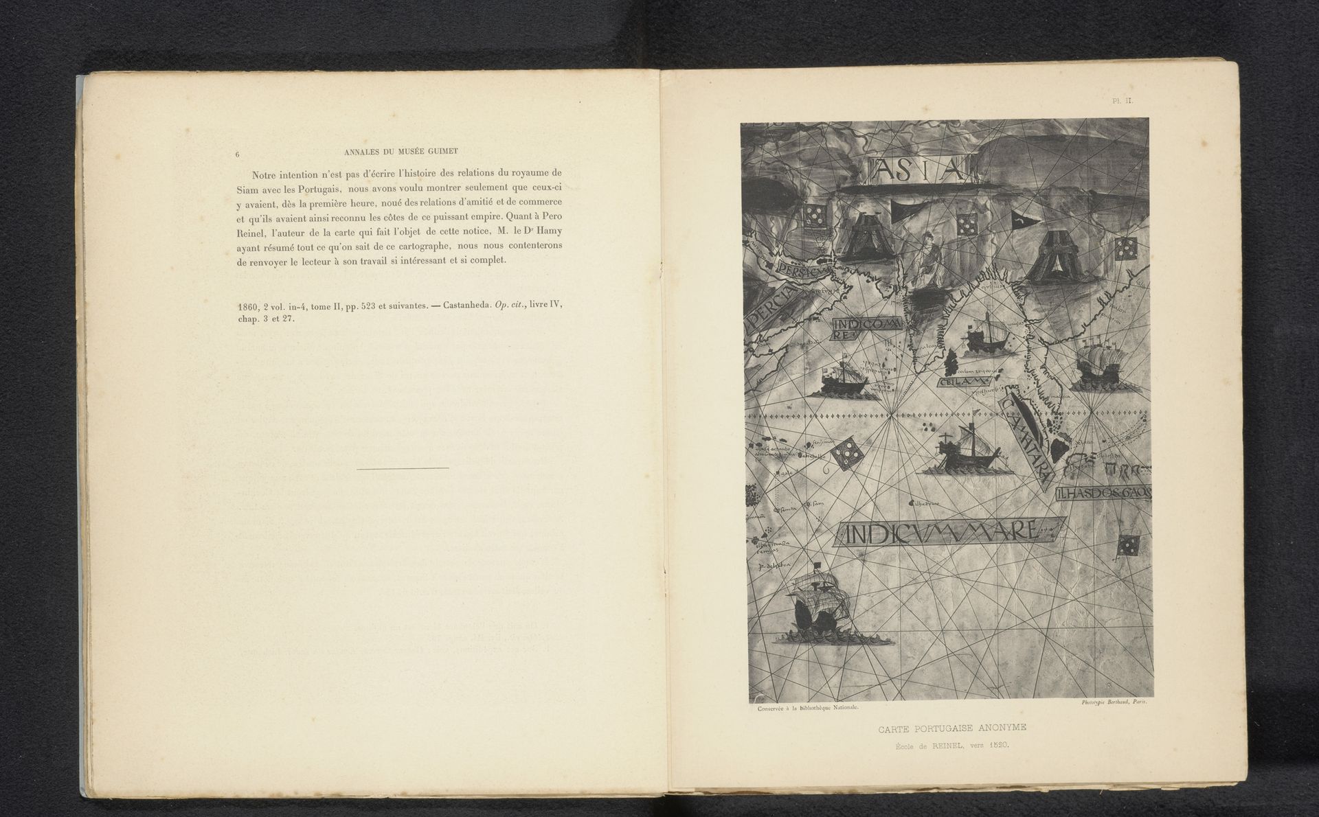 Reproductie van een landkaart van Azië by Michel Berthaud