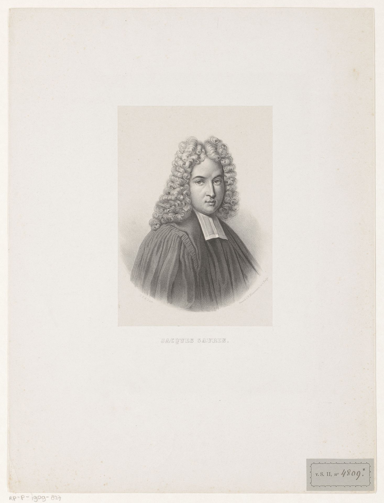 Portret van Jacques Saurin by Carel Christiaan Antony Last