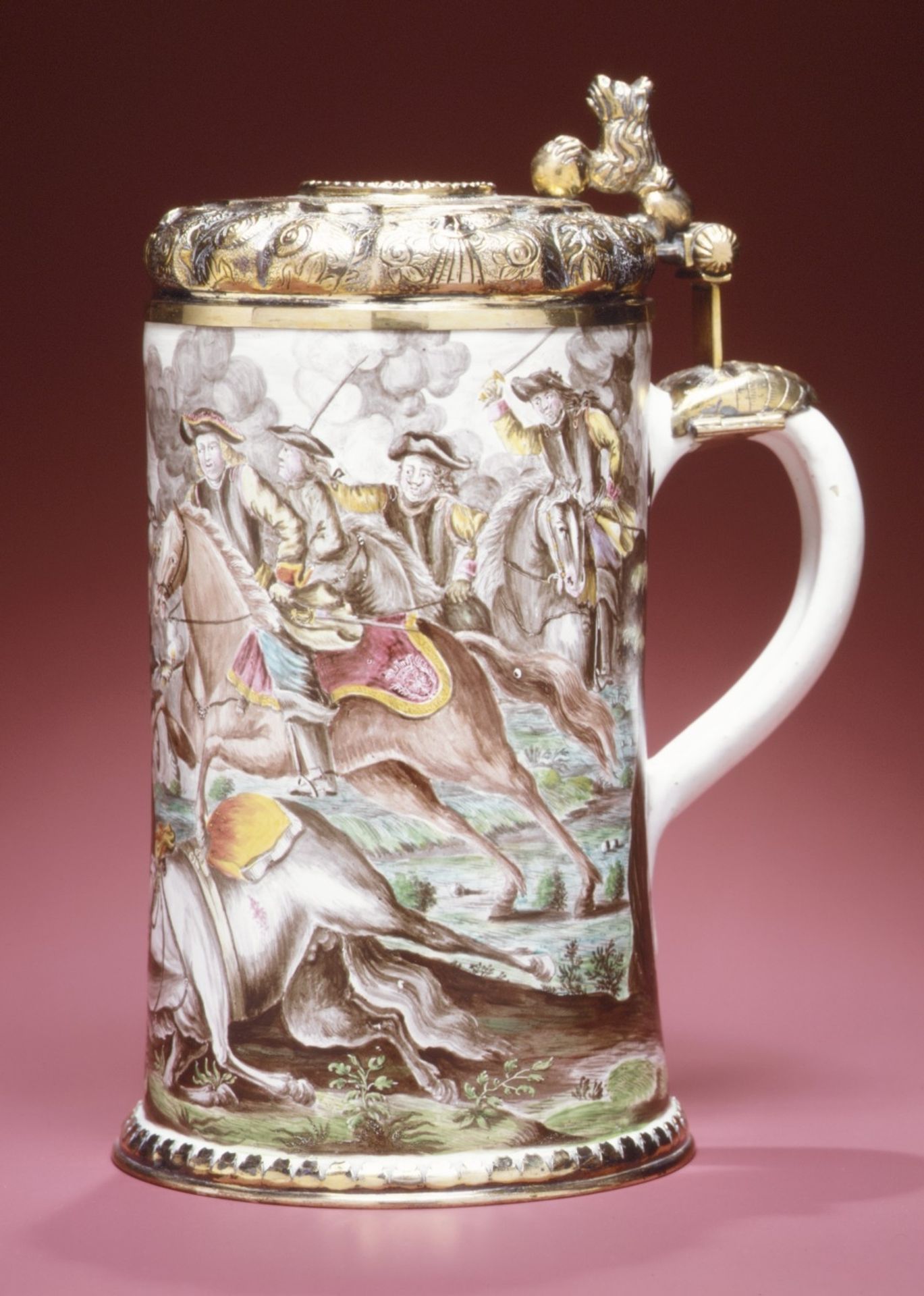 Cylindrical tankard by M. S. of Nuremberg, Germany