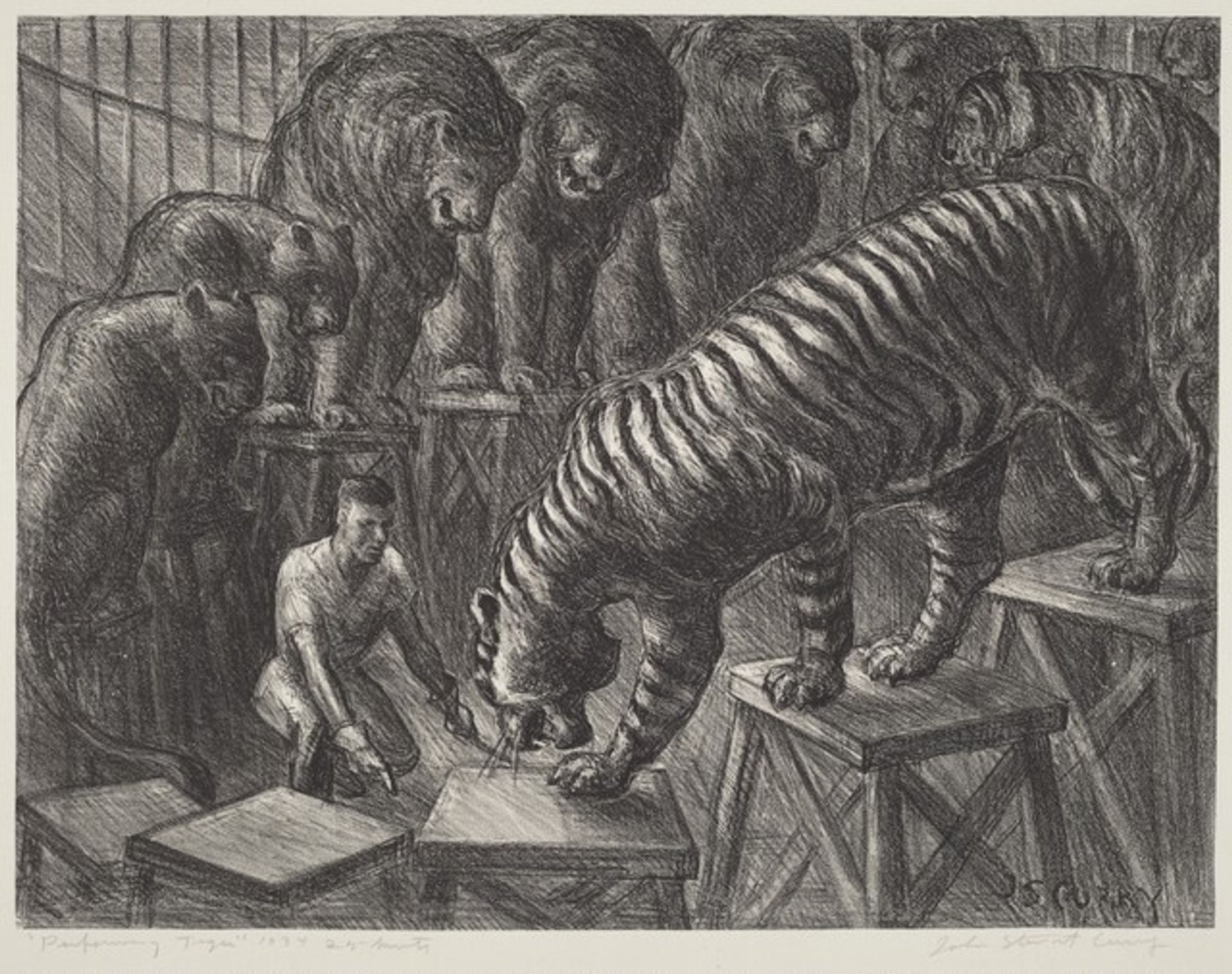 Performing Tiger by John Steuart Curry