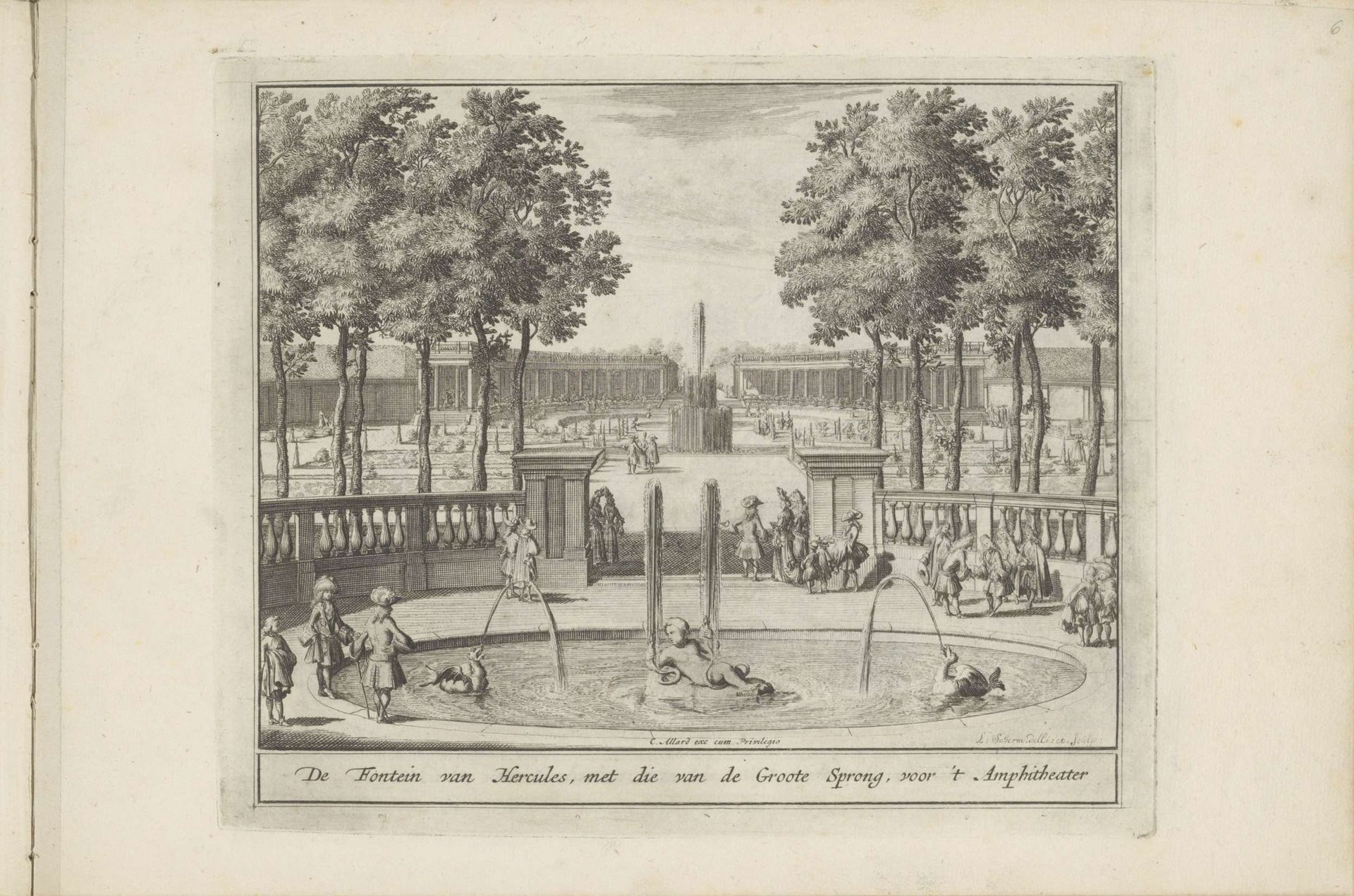 Fontein van Hercules in de tuin van Paleis Het Loo by Laurens Scherm