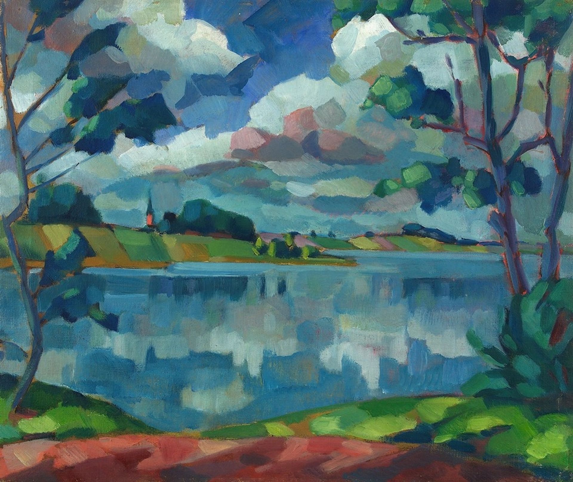 Saadjärv – Äksi kirik by Konrad Mägi