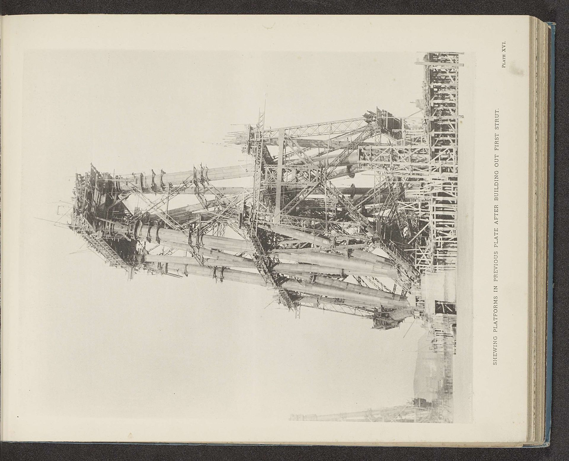 Shewing platforms in previous plate after building out first strut by Anonymous