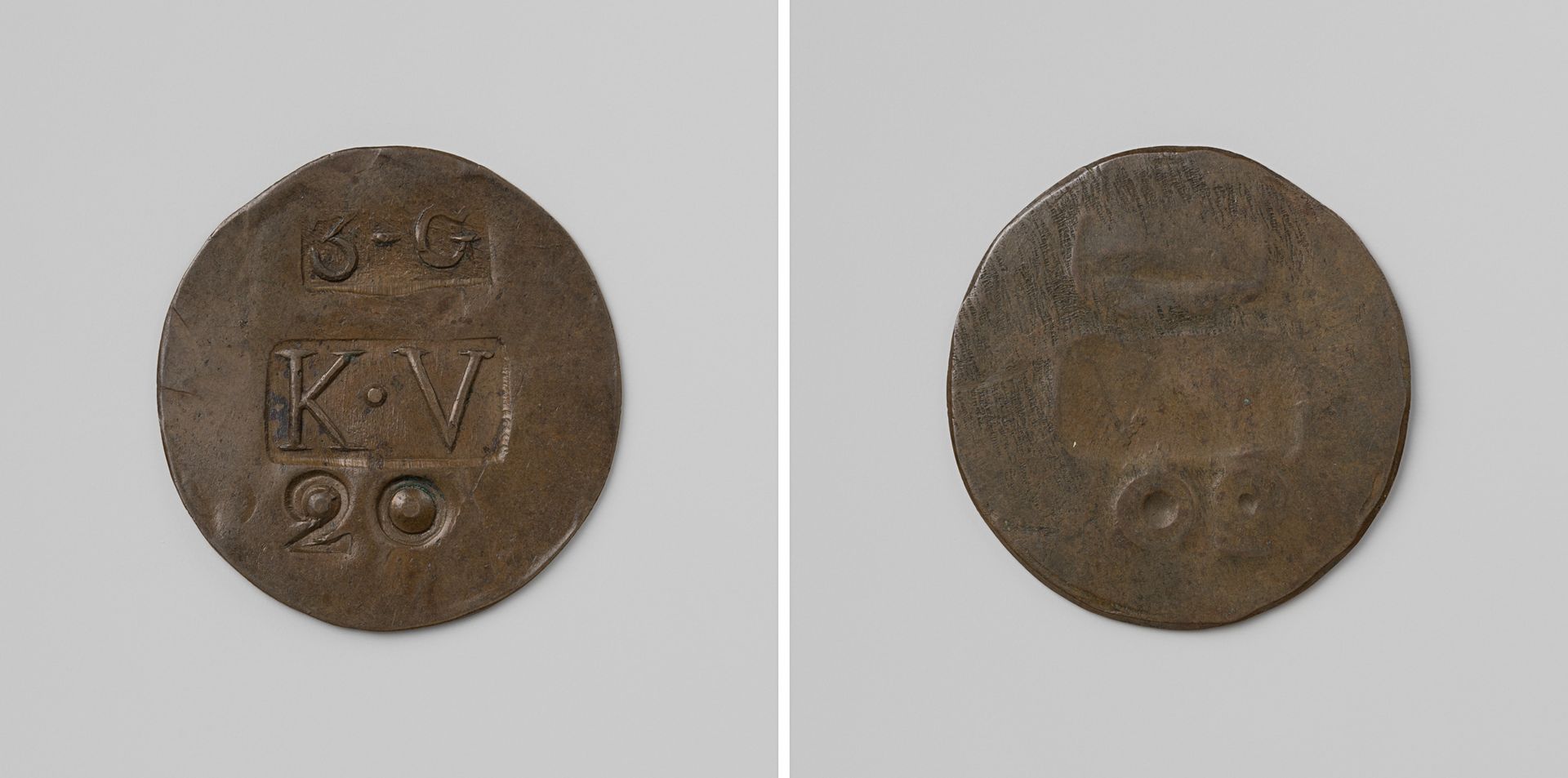 Derde gesticht van de kolonie Veenhuizen, huismunt huismunt van twintig cent, geslagen op last van de Maatschappij van Weldadigheid by Anonymous