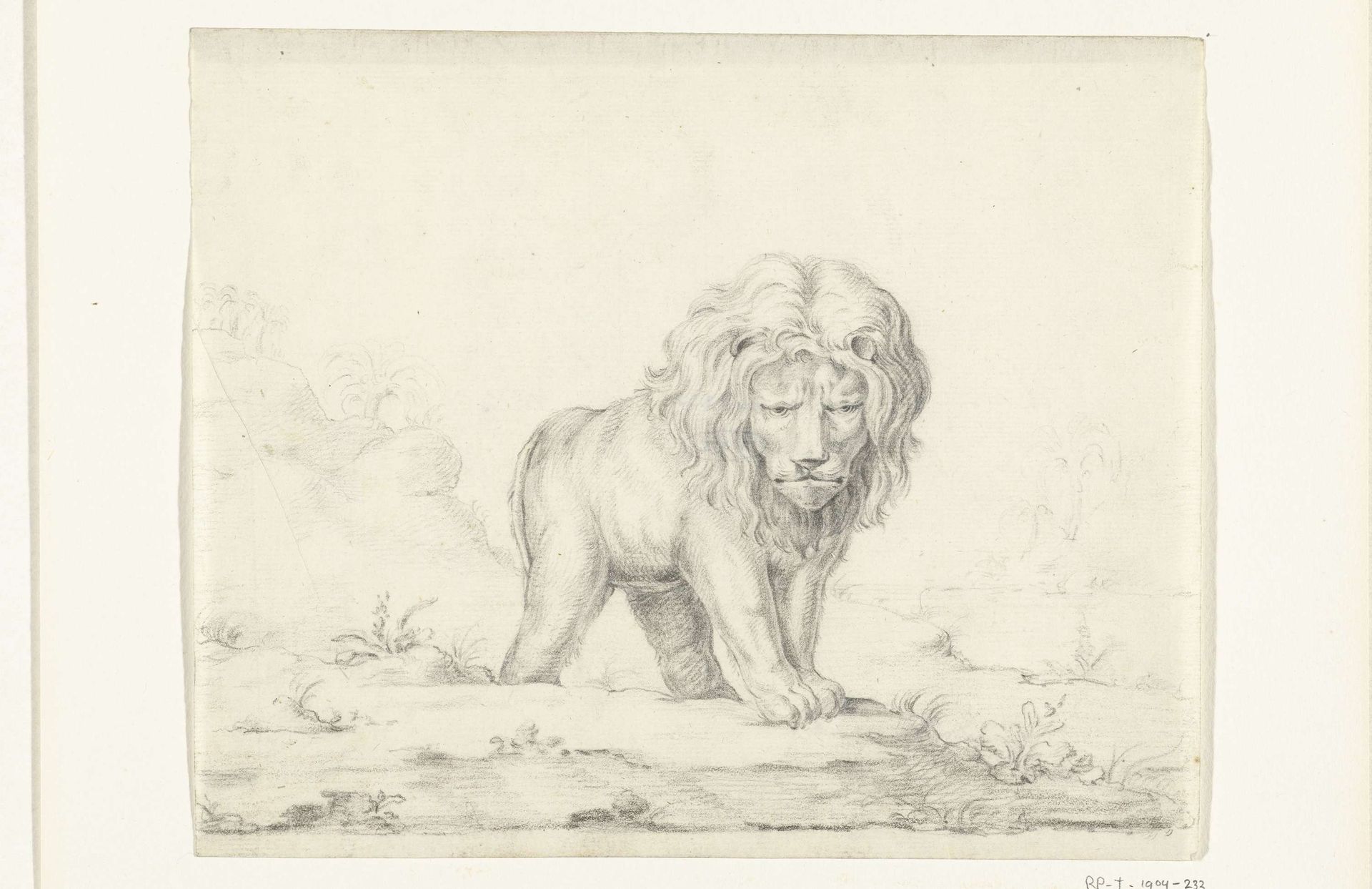 Lopende leeuw, van voren by Jean Bernard