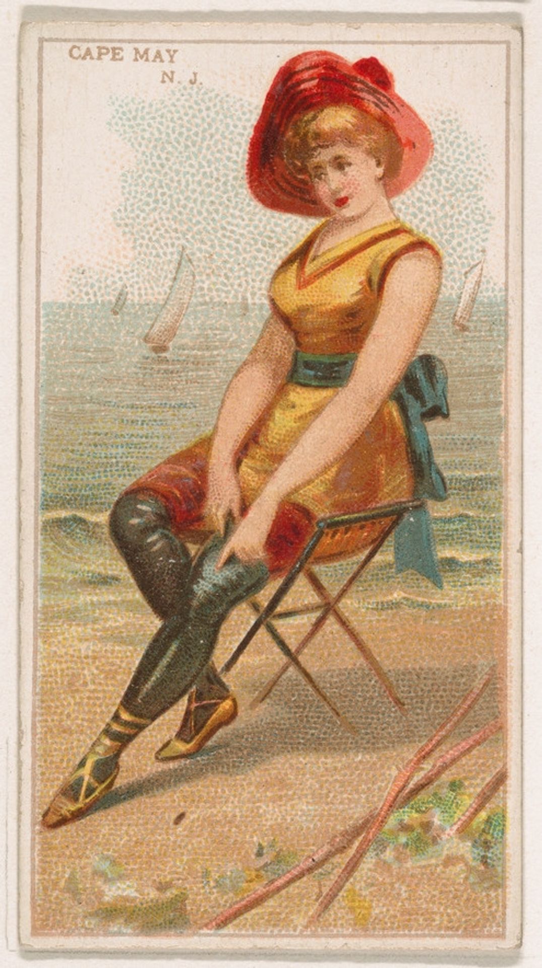 Cape May, New Jersey, from the Surf Beauties series (N232), issued by Kinney Bros. by Kinney Brothers Tobacco Company