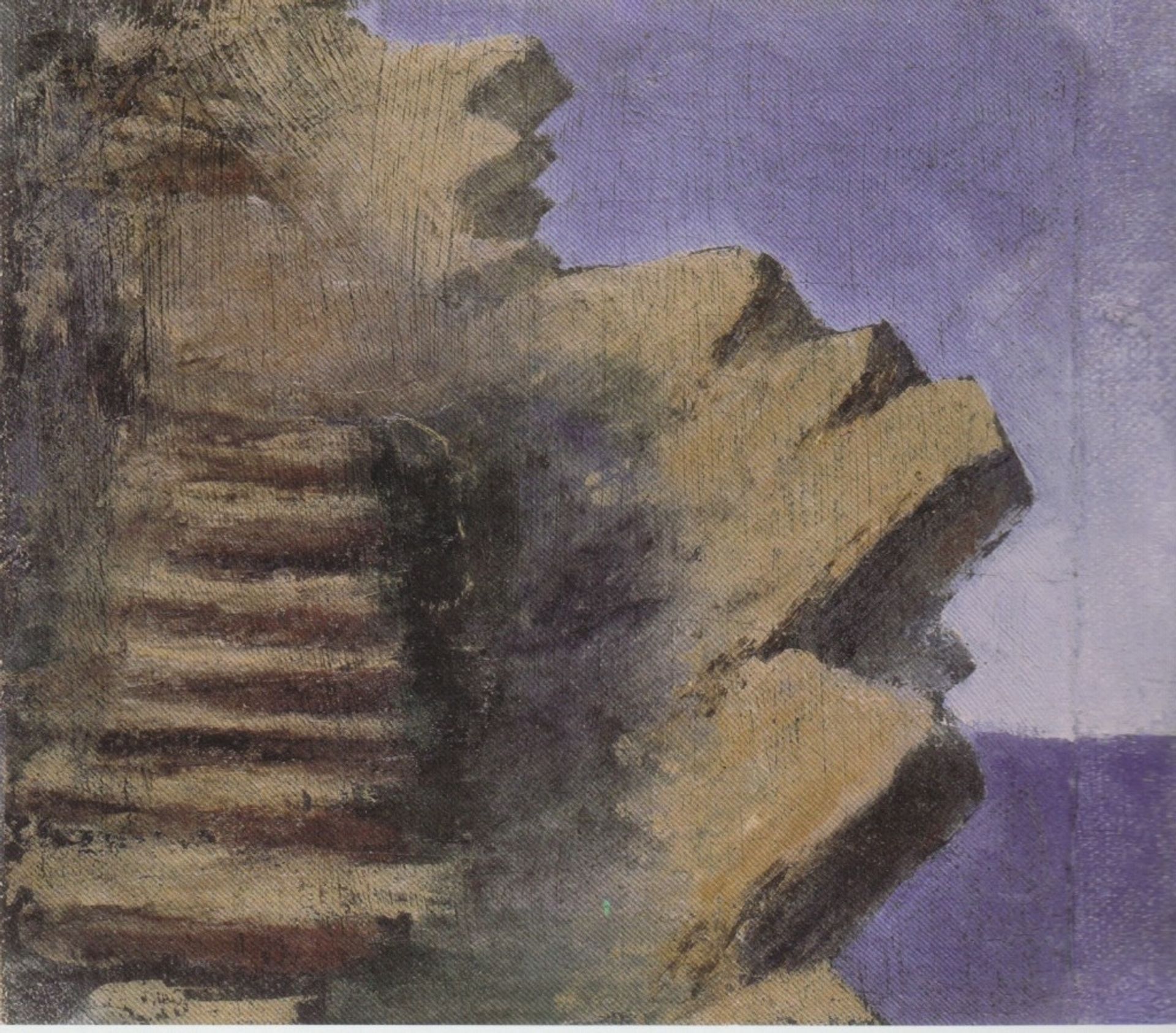 Cliff at the seaside by Mikalojus Konstantinas Ciurlionis