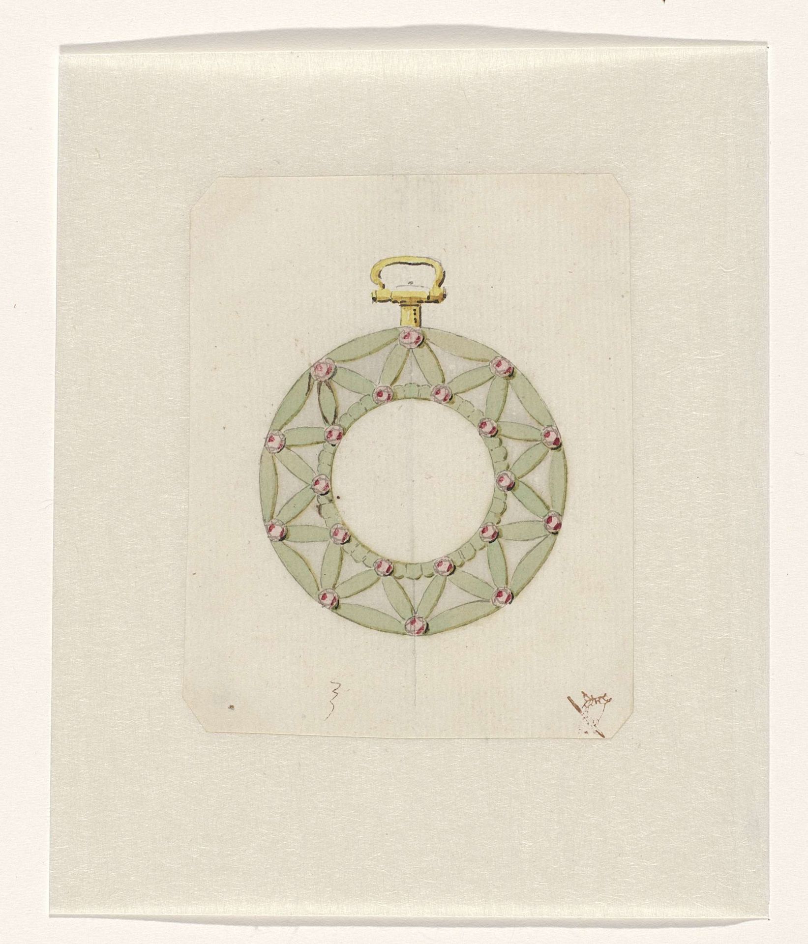 Two designs for watch-cases by Anonymous
