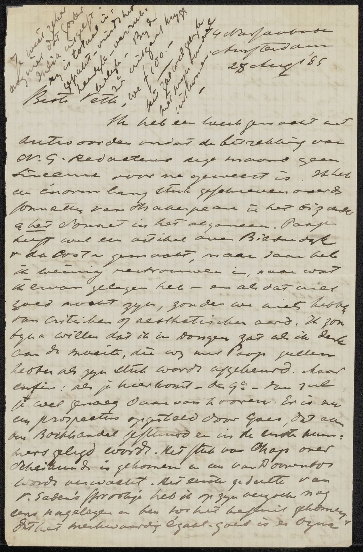 Brief aan Jan Veth by Albert Verwey