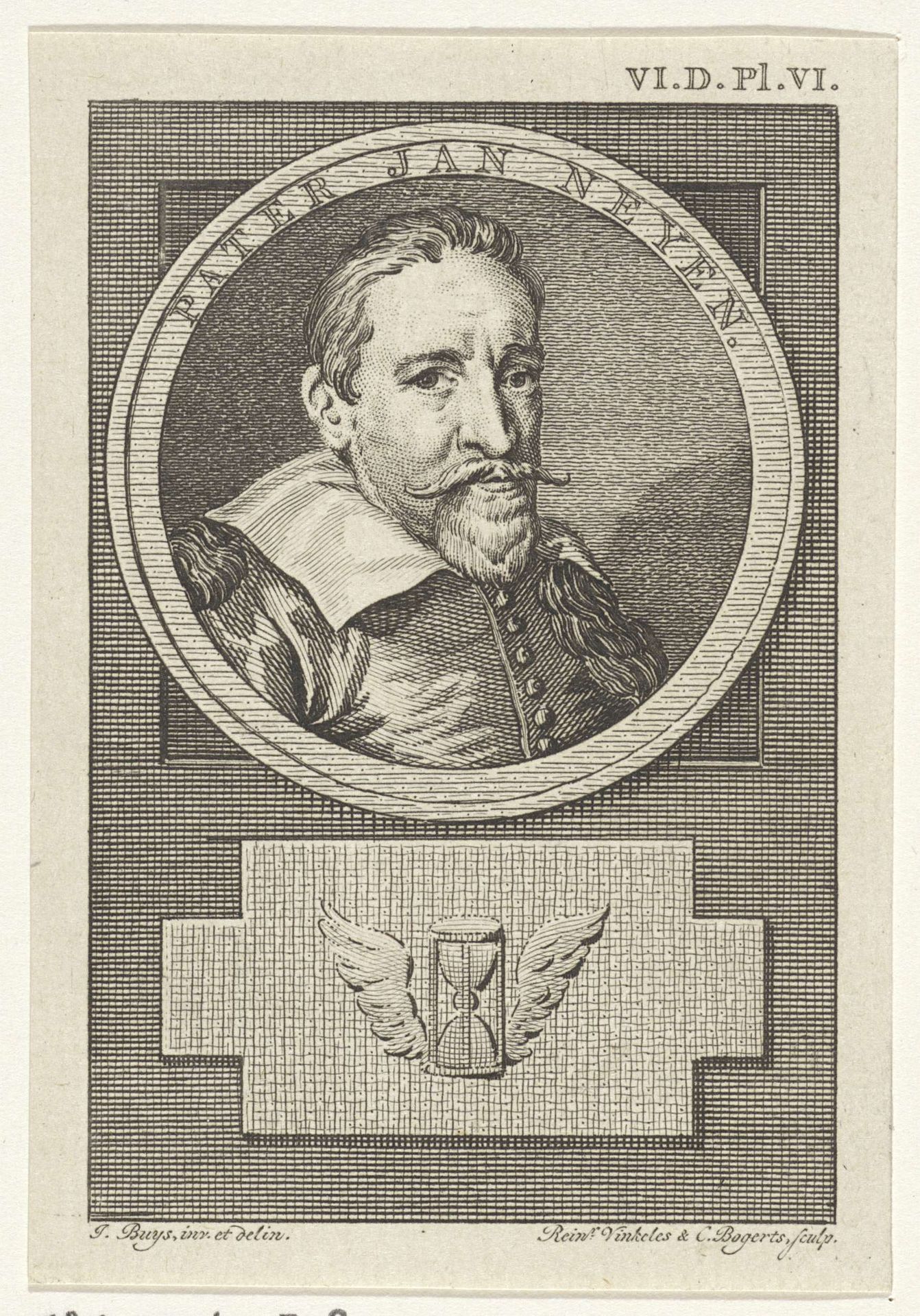 Portret van Jan Neyen by Reinier Vinkeles