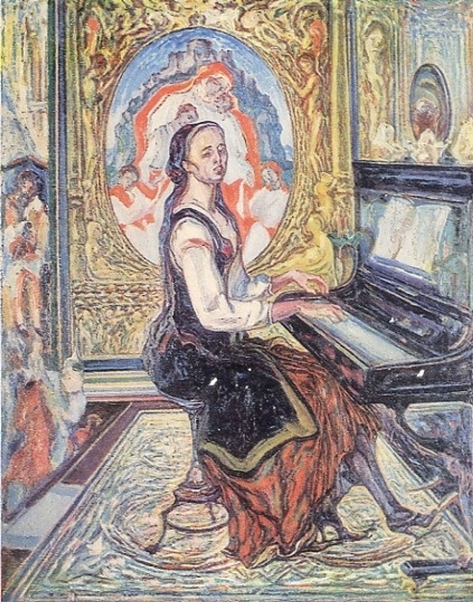 Music. Wife at the Piano by Oleksa Novakivskyi
