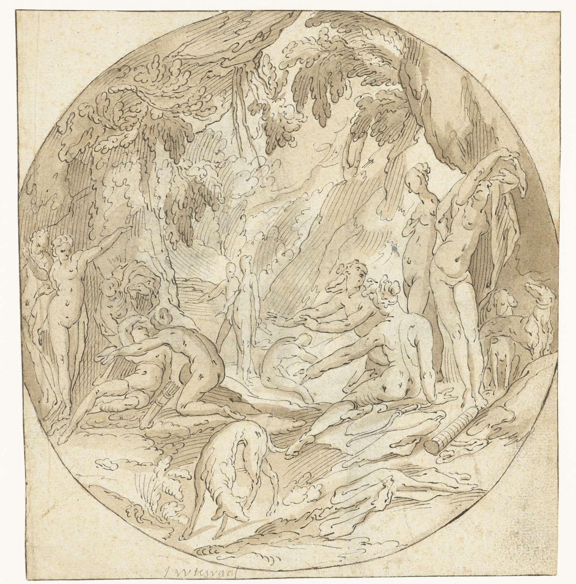 Diana ontdekt Callisto's zwangerschap by Joachim Wtewael