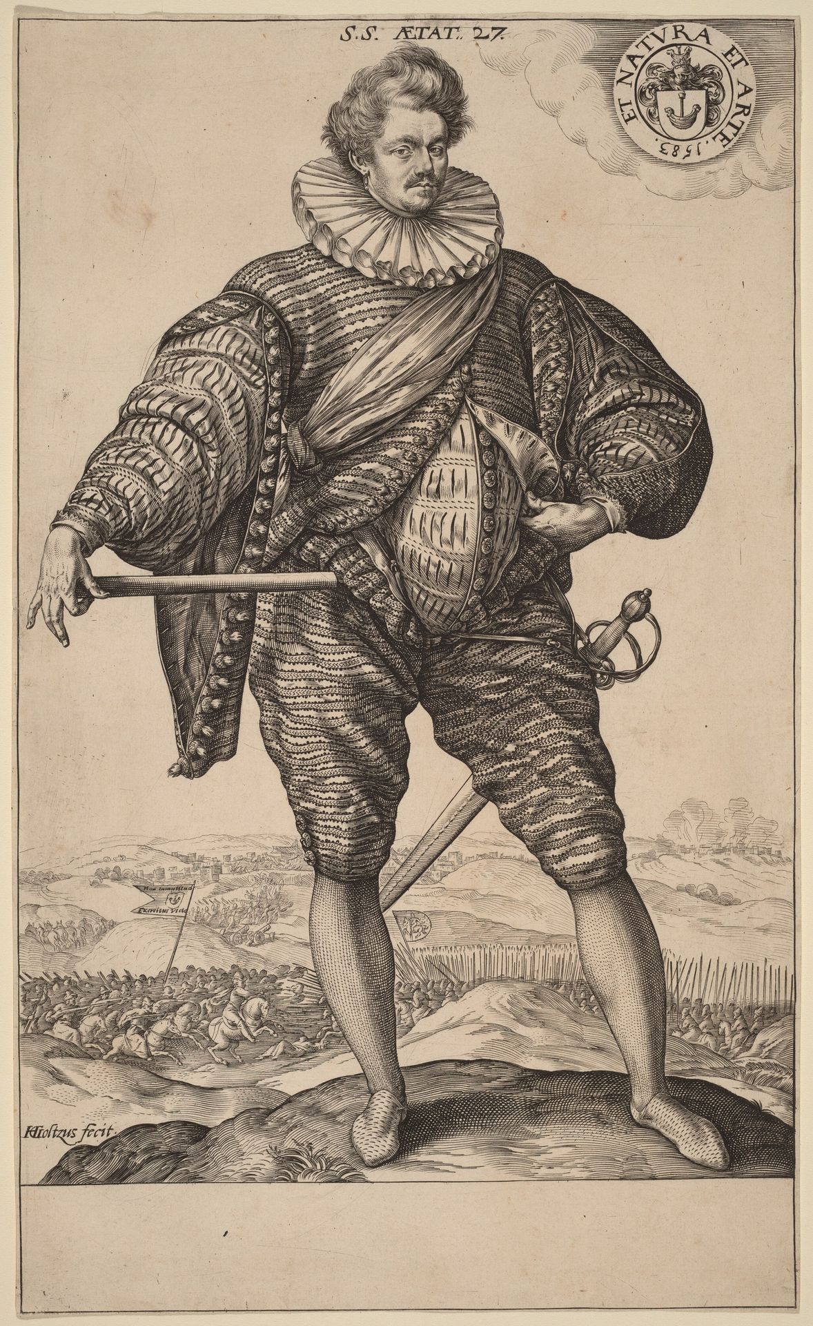 Stanislaw Sobocki (?) by Hendrick Goltzius