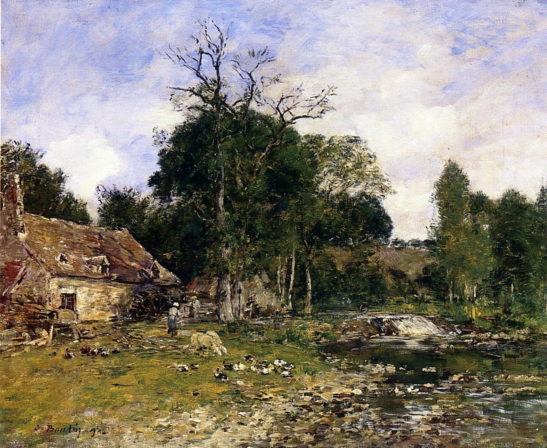 The Mill, Saint-Cenery by Eugène Boudin