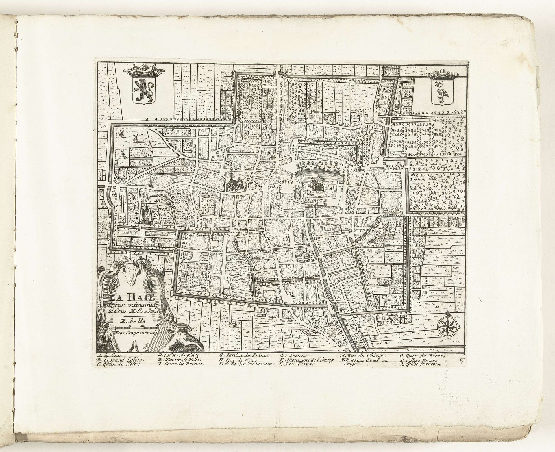 Plattegrond van Den Haag, ca. 1702 by Anonymous
